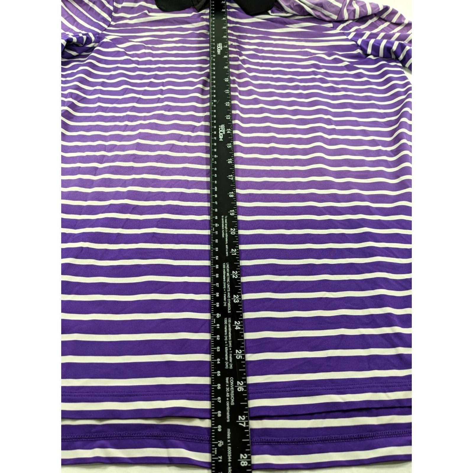 Ralph Lauren RLX Ralph Lauren Golf Polo Shirt Medium Purple Striped Oak Tree Golf Course Mens Polo Size US M / EU 48-50 / 2 - 4 Thumbnail