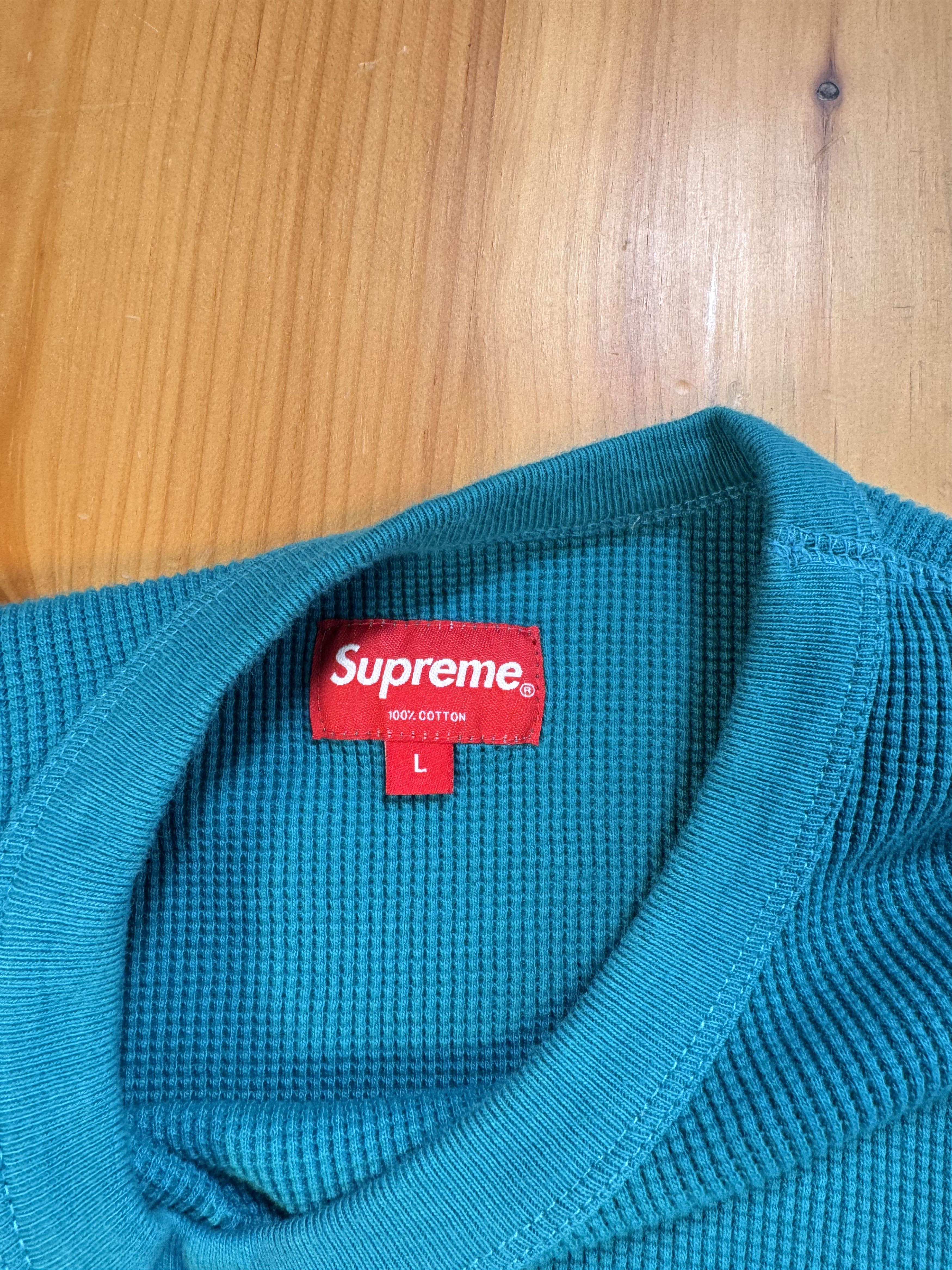 Supreme Supreme FW 13 Drop Shadow Thermal Waffle long sleeve shirt Size US L / EU 52-54 / 3 - 6 Thumbnail