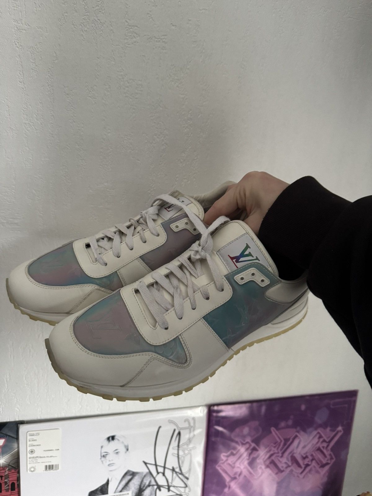Louis Vuitton Louis Vuitton Run Away Sneakers Iridescent Monogram Luxury Size US 8 / EU 41 - 16 Thumbnail