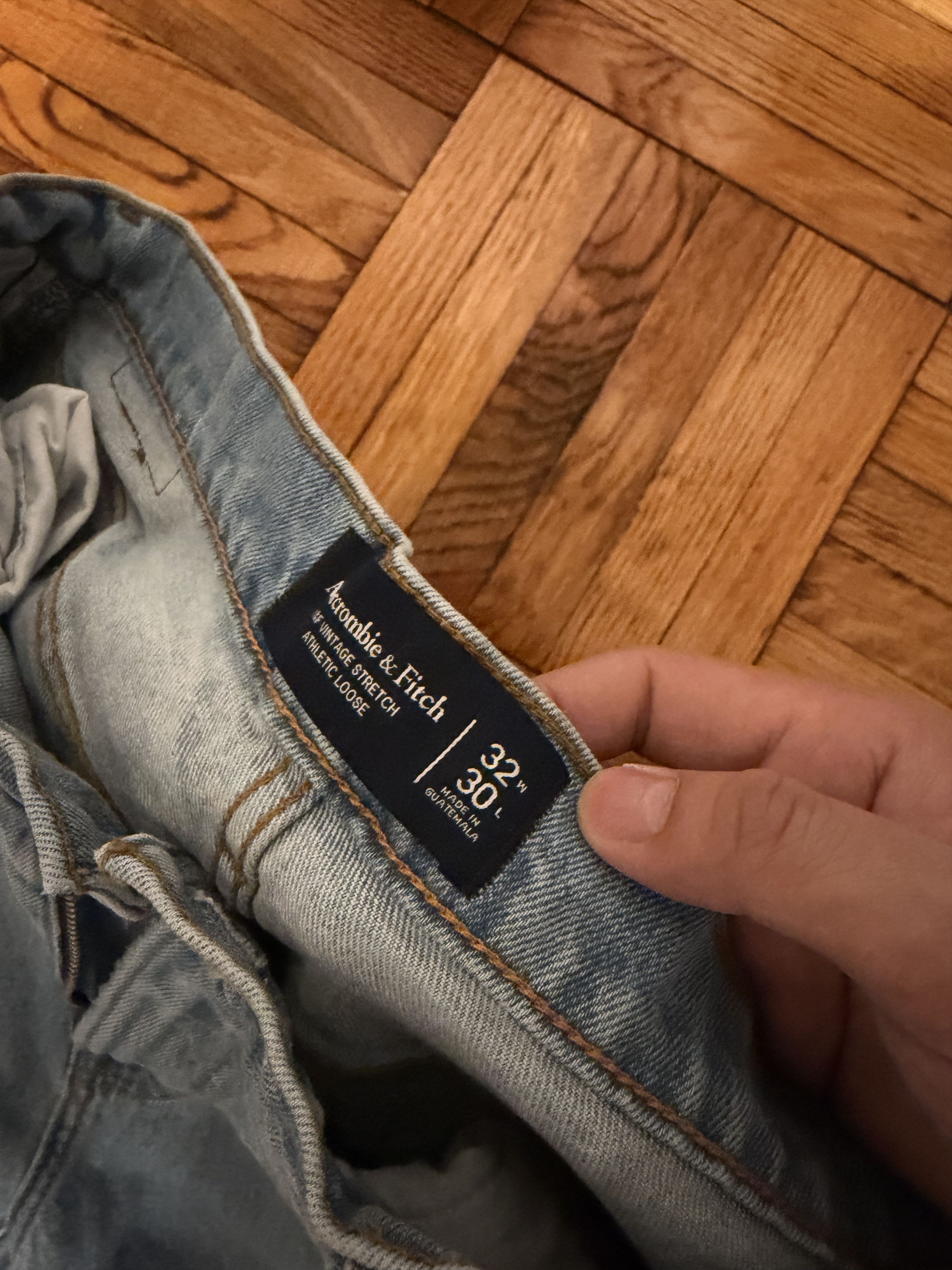 Abercrombie & Fitch Abercrombie Athletic Loose Stretch Jeans Size US 32 / EU 48 - 2 Thumbnail