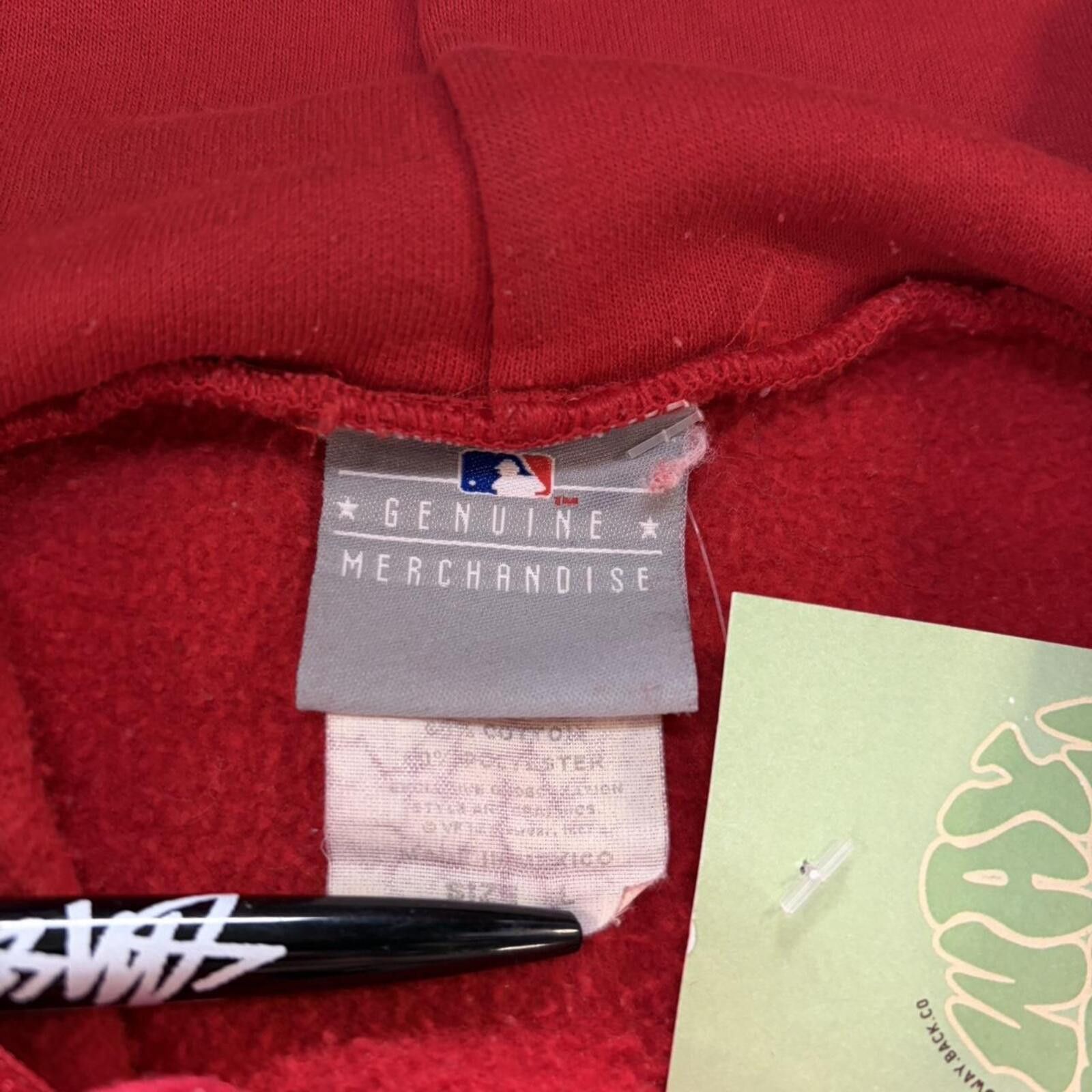 Vintage Vintage Red Zip Up Hoodie Size US L / EU 52-54 / 3 - 3 Thumbnail