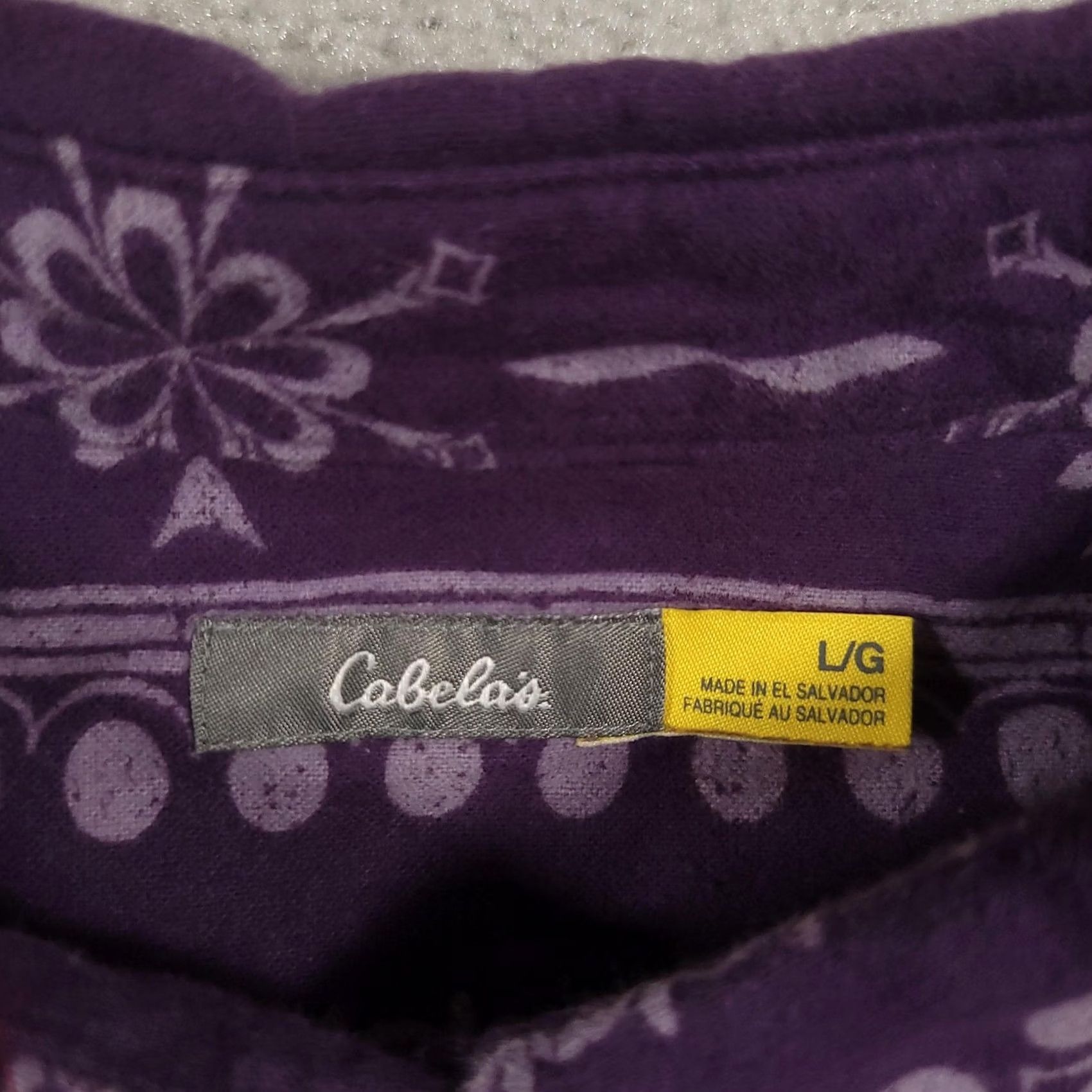Vintage Cabela's Shirt Mens L Purple Snowflake Fleece Button-Up Winter Pattern Outdoors Size US L / EU 52-54 / 3 - 4 Thumbnail