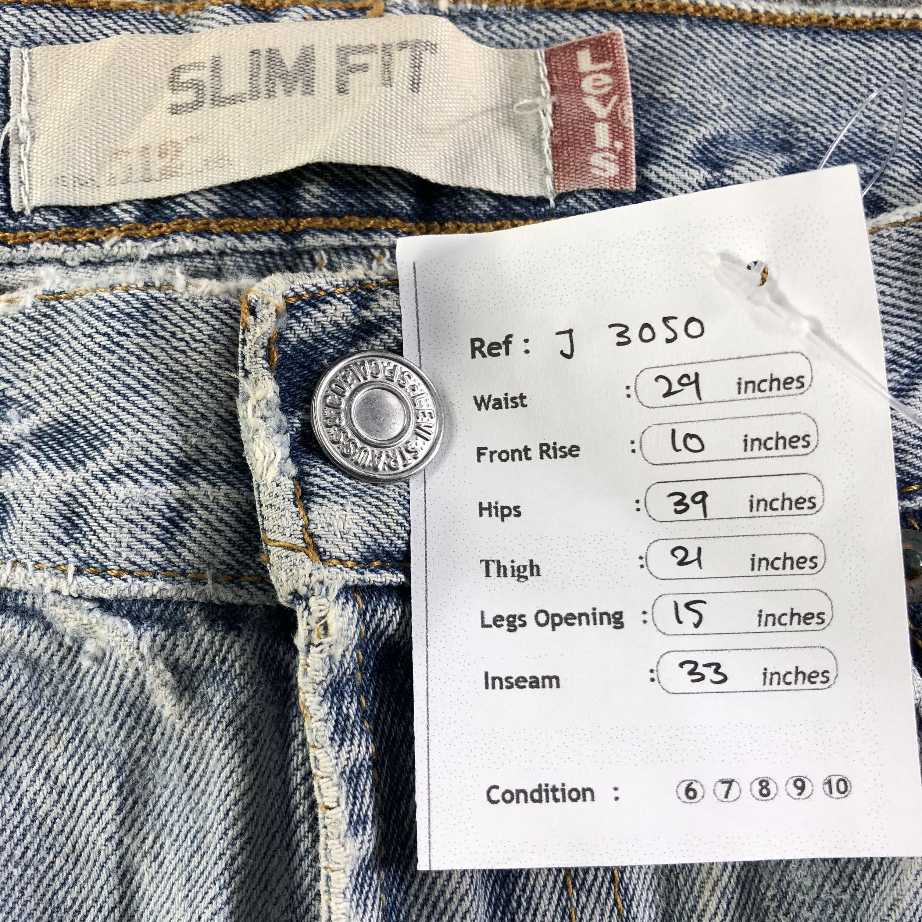 Levi's Vintage Light Wash Levis 512 Jeans-J3050 Size US 29 - 15 Thumbnail
