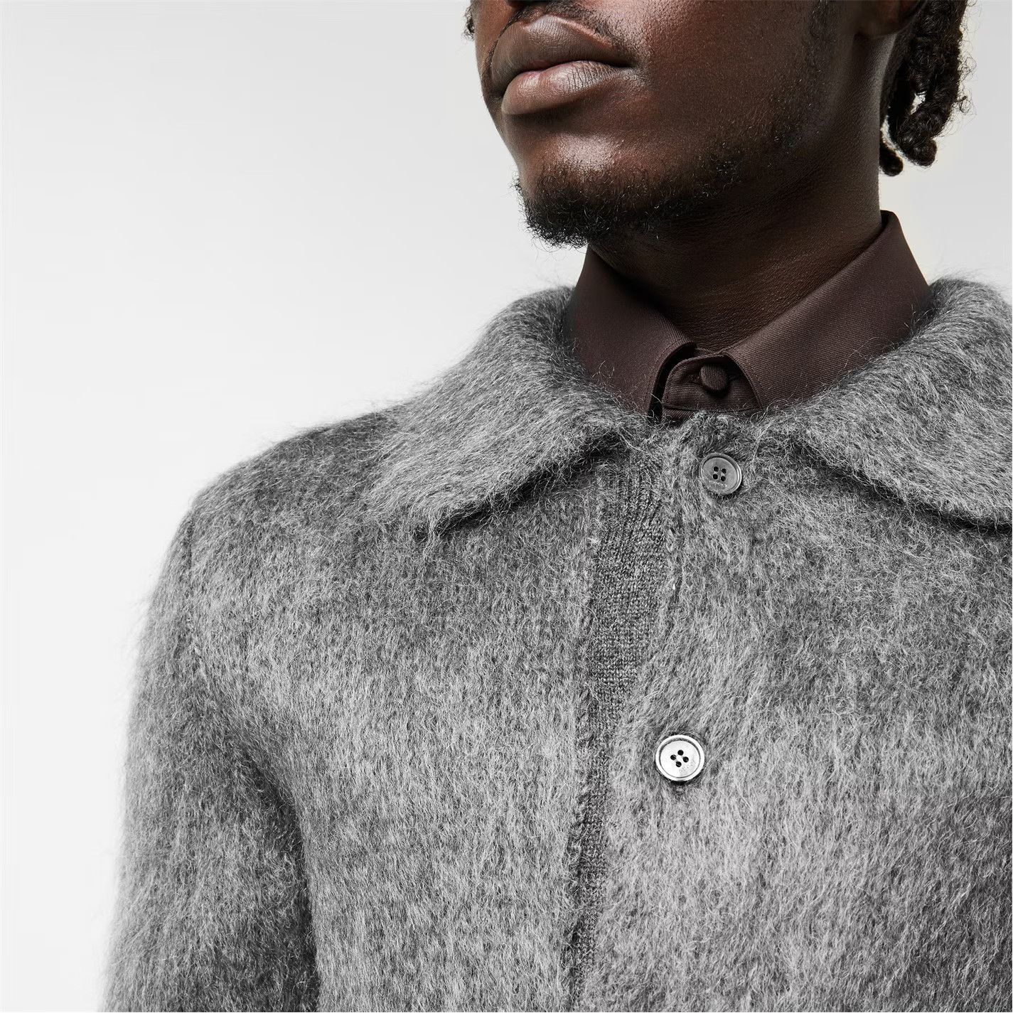 Gucci o1g2r1mq0426 Mohair Jumper in Grey Size US XL / EU 56 / 4 - 4 Thumbnail