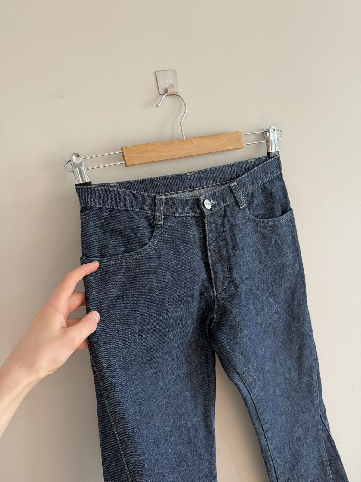 Vintage Vintage Japanese Style Washed Flared Avant Garde Pants Jeans Size 28" / US 6 / IT 42 - 5 Thumbnail