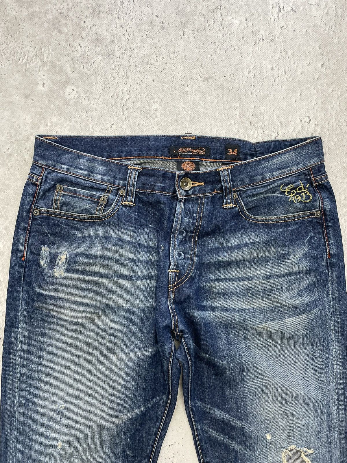 Ed Hardy Hype y2k edhardy by christian audigier denim pants jeans Size US 34 / EU 50 - 4 Thumbnail