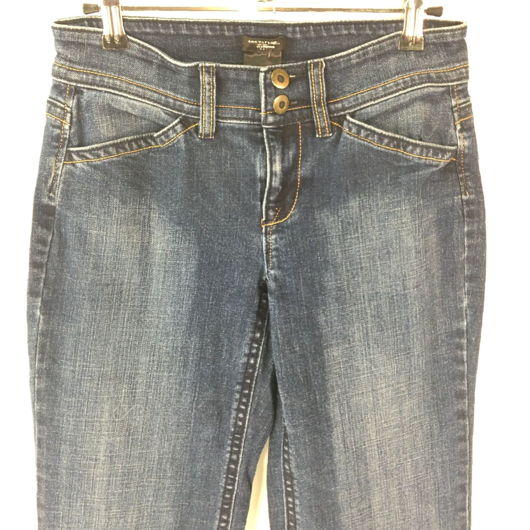 Ann Taylor Ann Taylor Cropped Denim Jeans Size 2P Women's Blue Casual Curvy Fit Size 26" / US 2 / IT 38 - 3 Thumbnail
