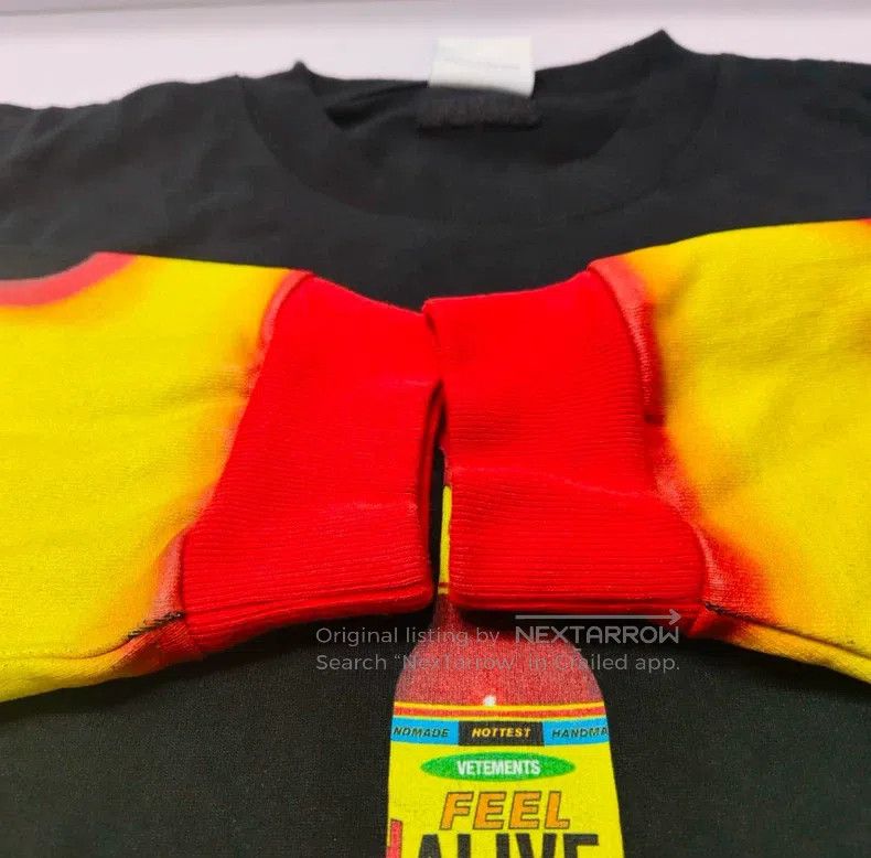 Vetements Vetements Flame Long Sleeve T-Shirt Size US S / EU 44-46 / 1 - 8 Thumbnail