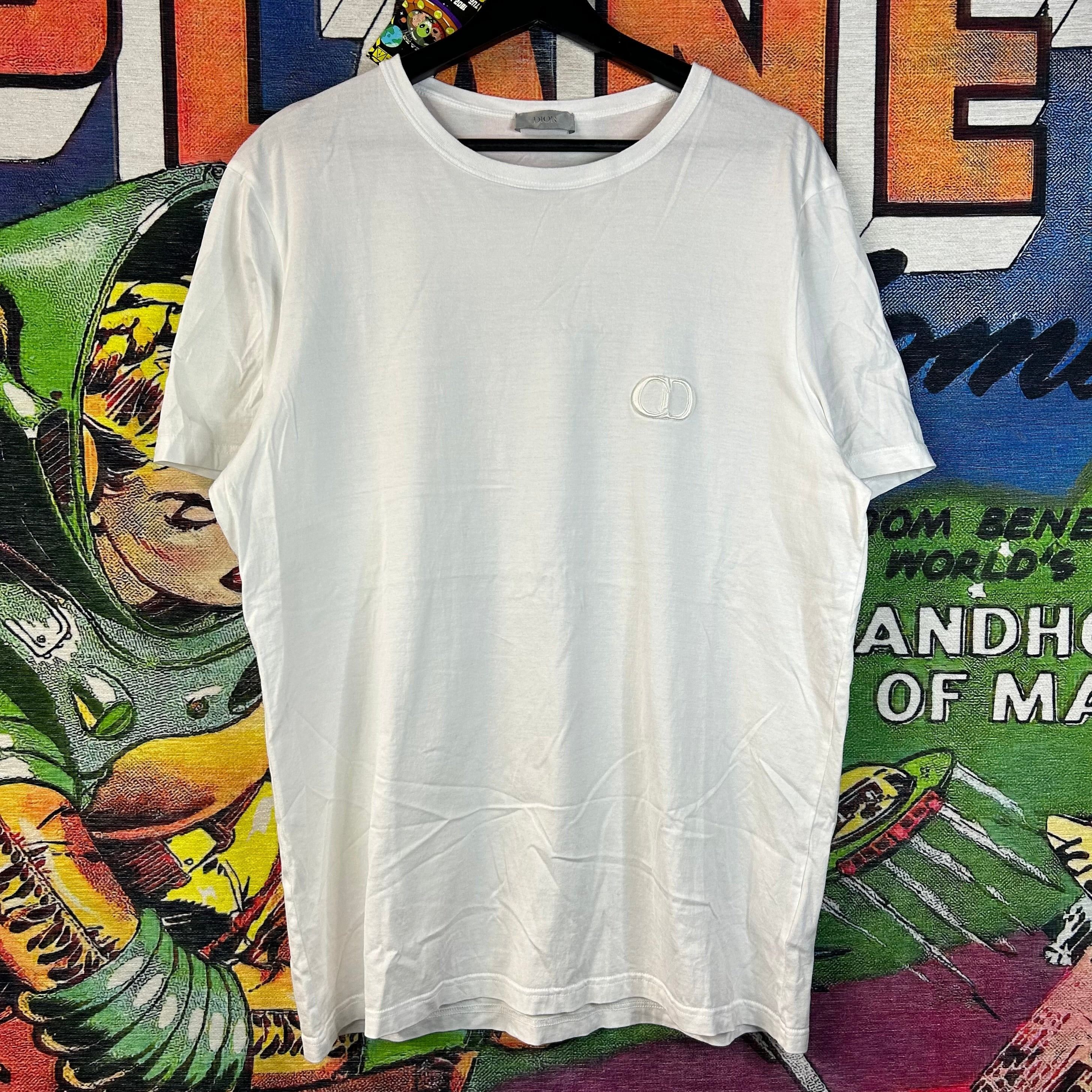 Christian Dior CD Embroidered Tee Size 2XL (fits L)