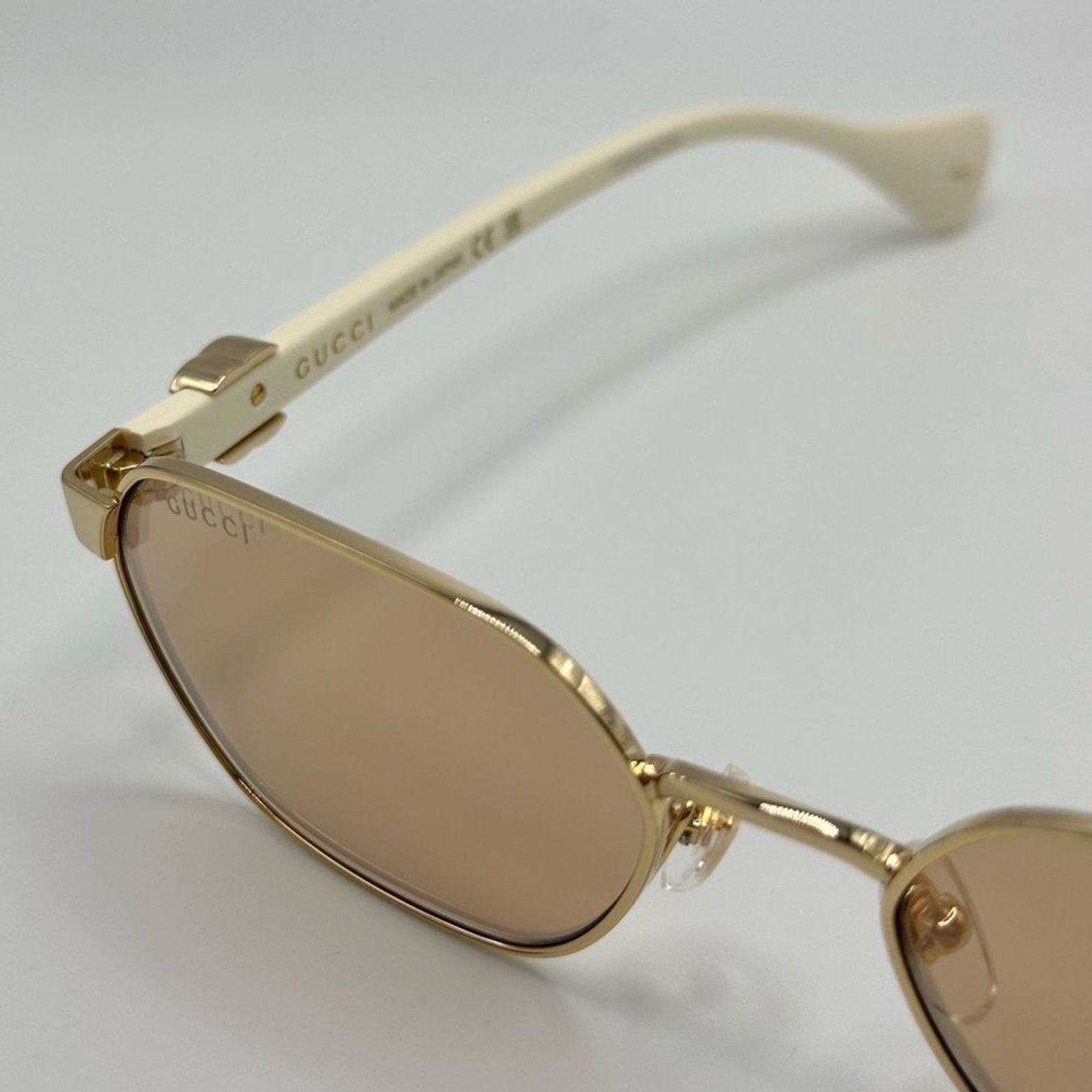 Gucci BRAND NEW GUCCI GG1593S 002 Gold/Ivory/Pink Women Sunglasses Size ONE SIZE - 7 Thumbnail