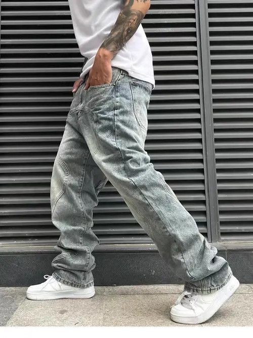VIBE Street 90s hiphop washed skateboard hip-hop jeans Size US 32 / EU 48 - 8 Thumbnail