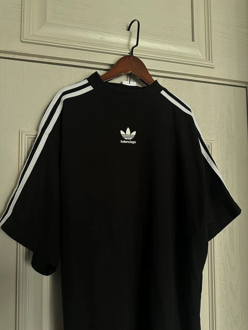 Balenciaga Balenciaga Collaboration Adidas Short Sleeve T-Shirt Black Size US M / EU 48-50 / 2 - 2 Thumbnail