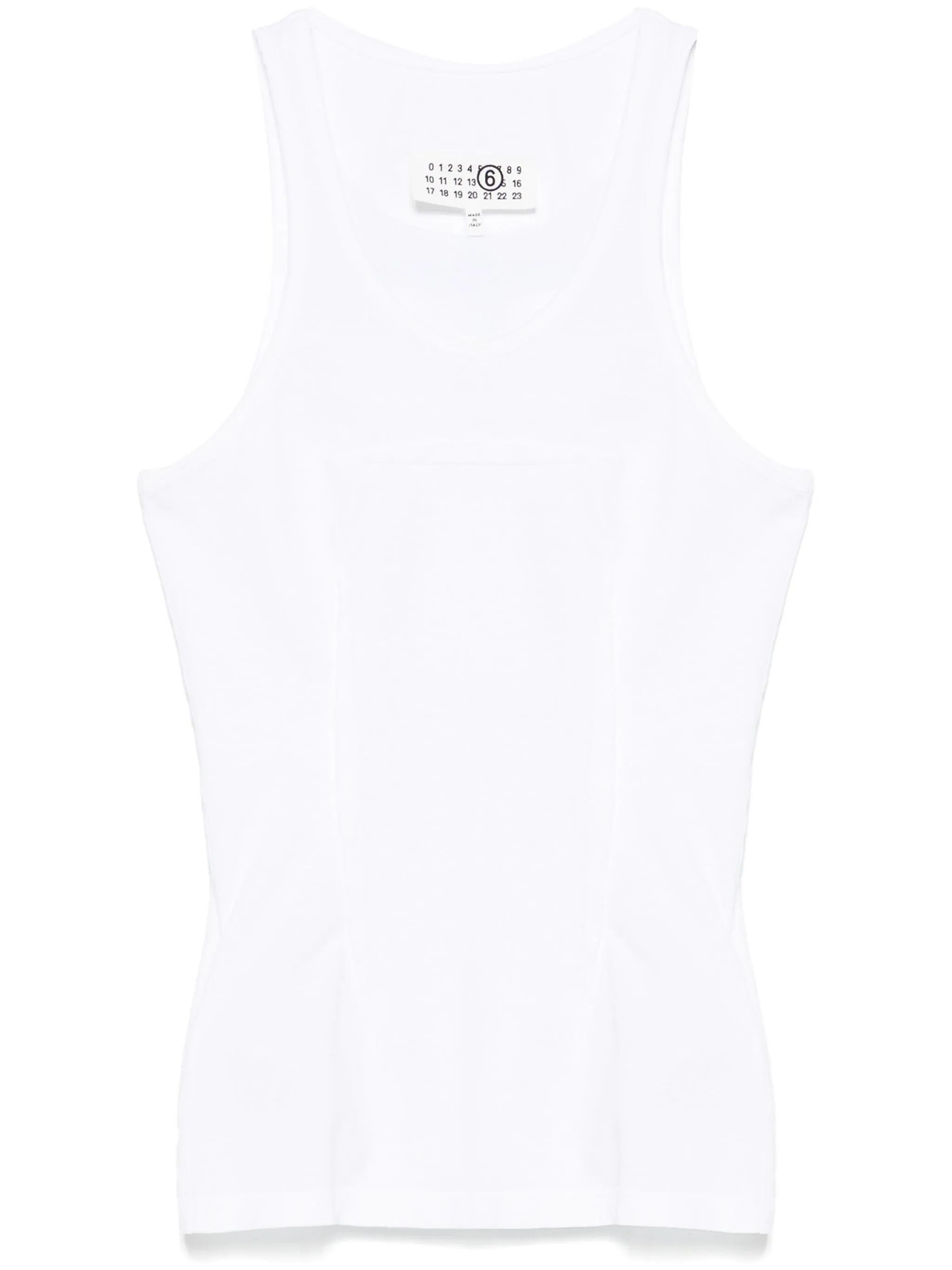Maison Margiela oc11z0925 Cotton Tank Top in White Size S / US 4 / IT 40 - 1 Thumbnail