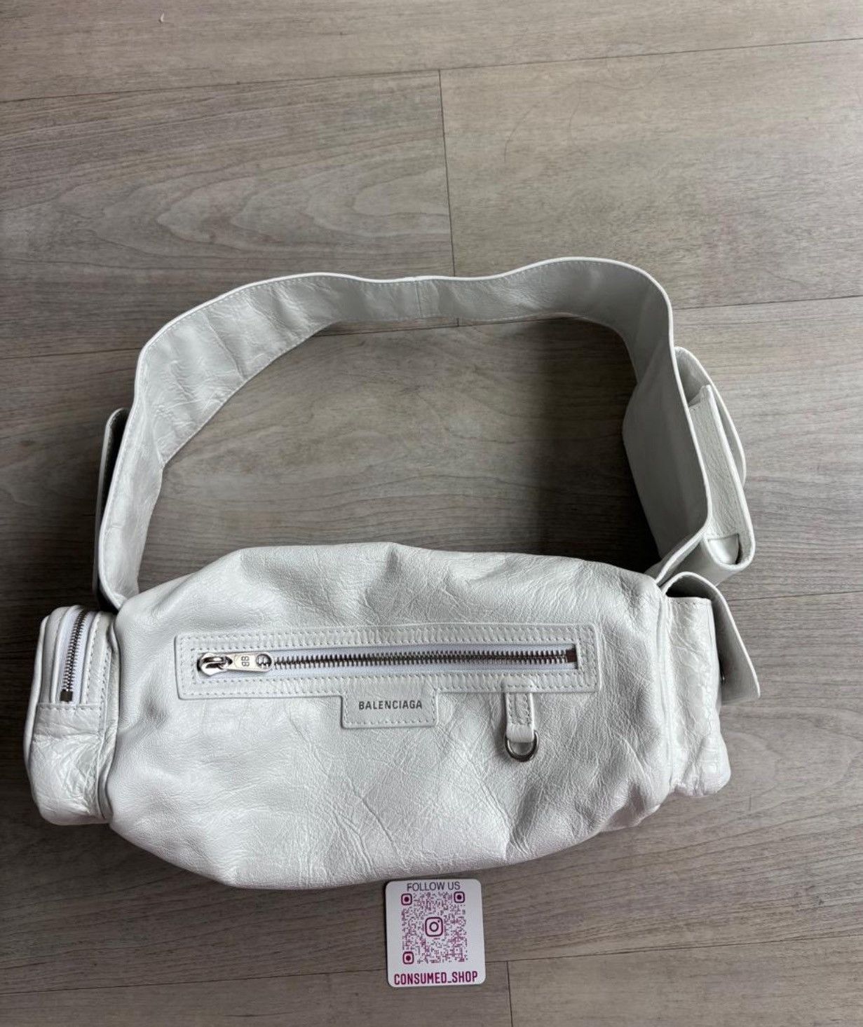 Balenciaga Balenciaga Superbusy XS Sling Bag Calfskin Optic White SHW Size ONE SIZE - 3 Thumbnail