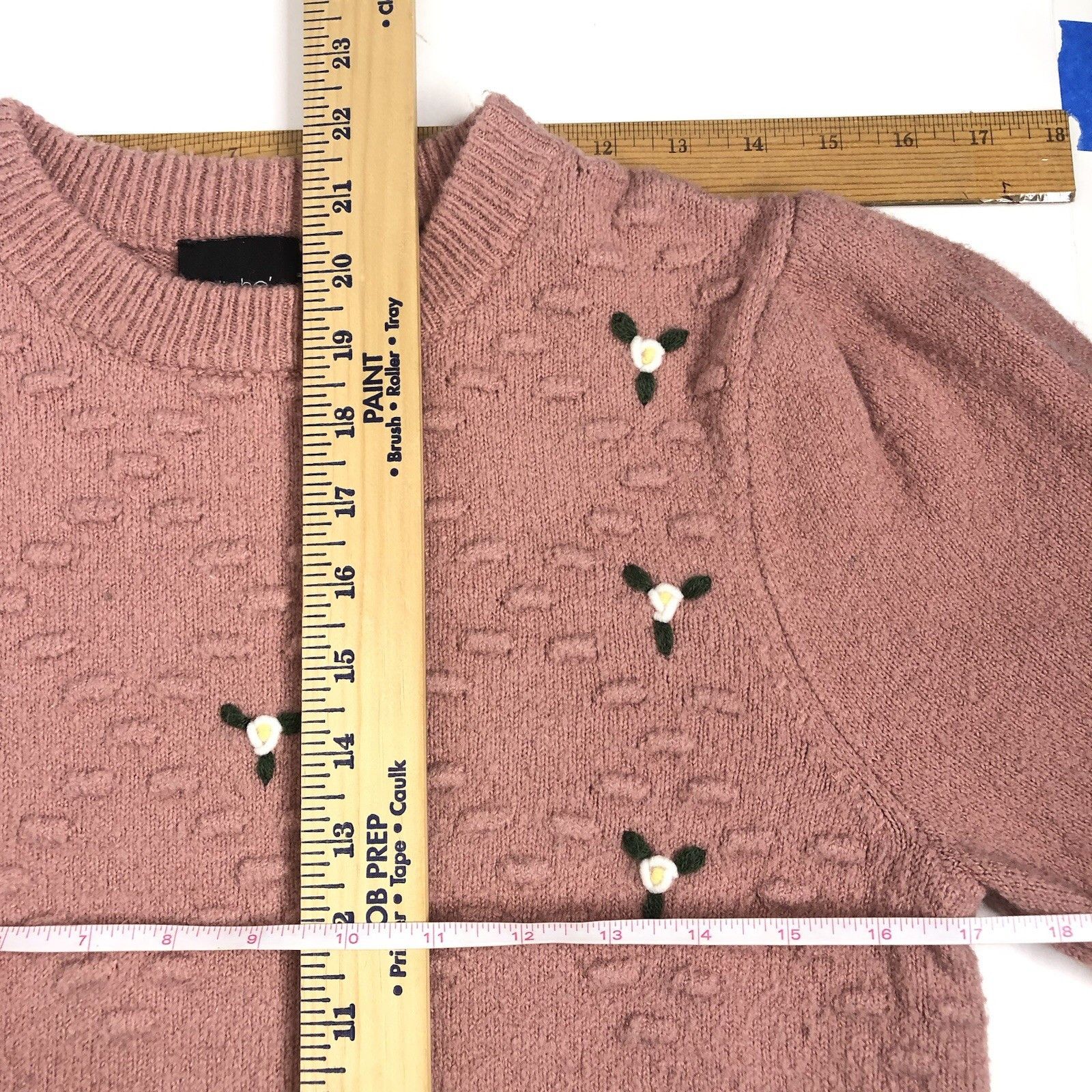 Other Cliche Women Knit Blush Pink Sweater XS Juliet Sleeve Hand Size XS / US 0-2 / IT 36-38 - 4 Thumbnail
