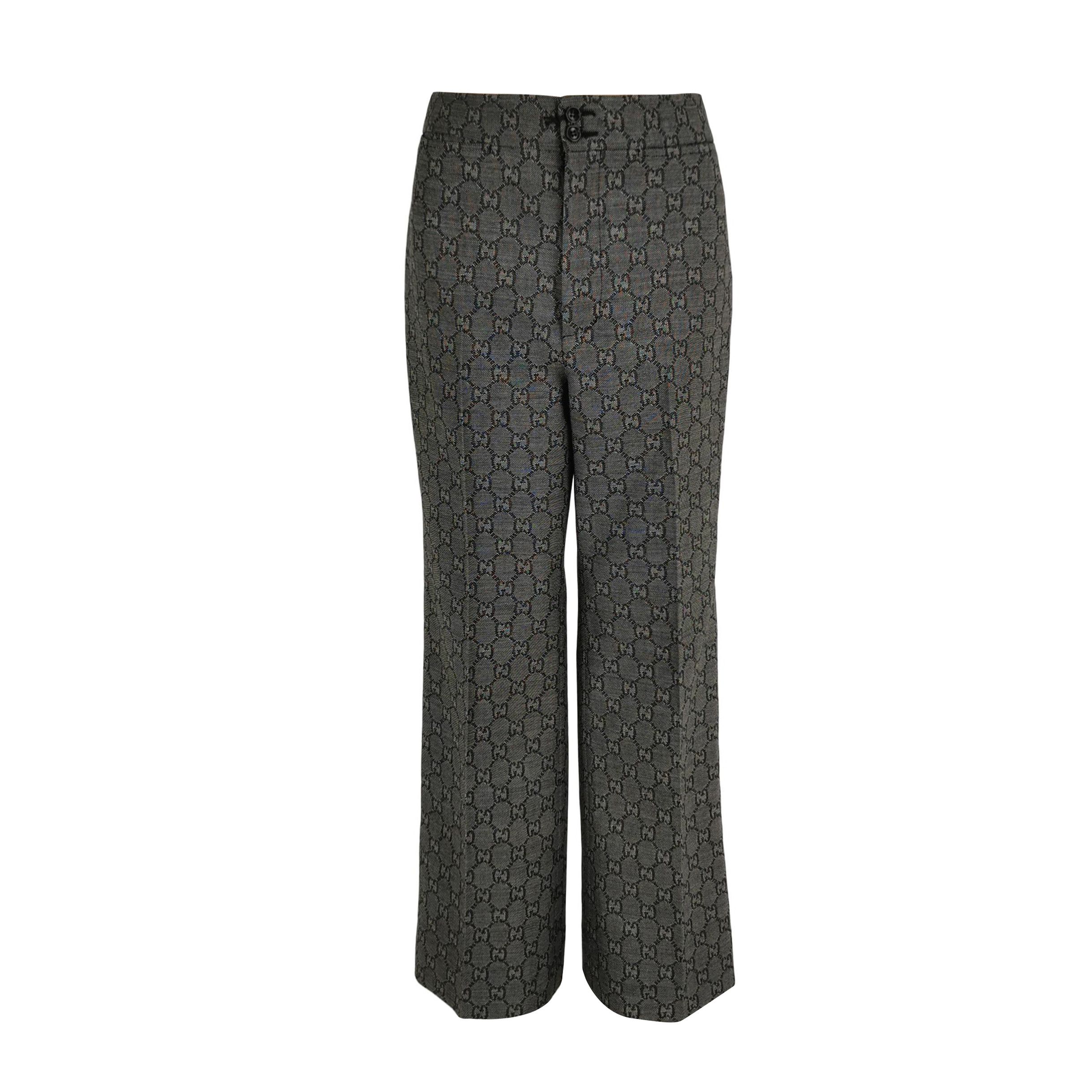 Gucci Gucci GG Monogram Wool Pants Size 38 Size 26" / US 2 / IT 38 - 1 Thumbnail