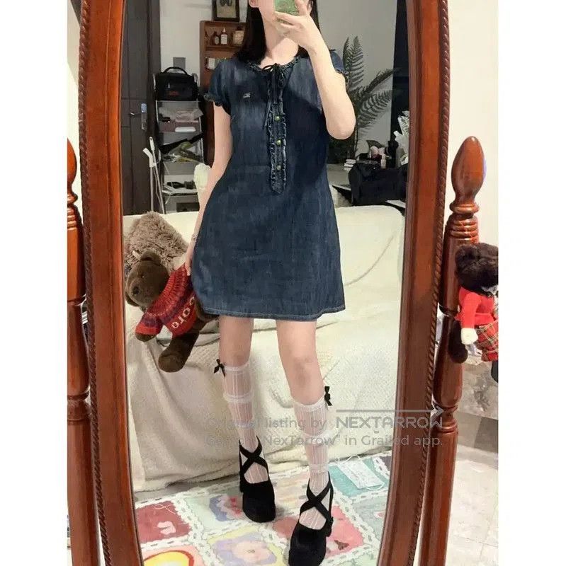 Burberry Burberry Blue Cotton Women's Dress. Size S / US 4 / IT 40 - 7 Thumbnail