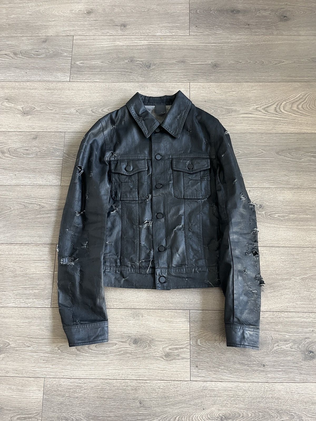 Dior × Hedi Slimane Dior Homme SS04 'Strip' Waxed Coated Destroyed