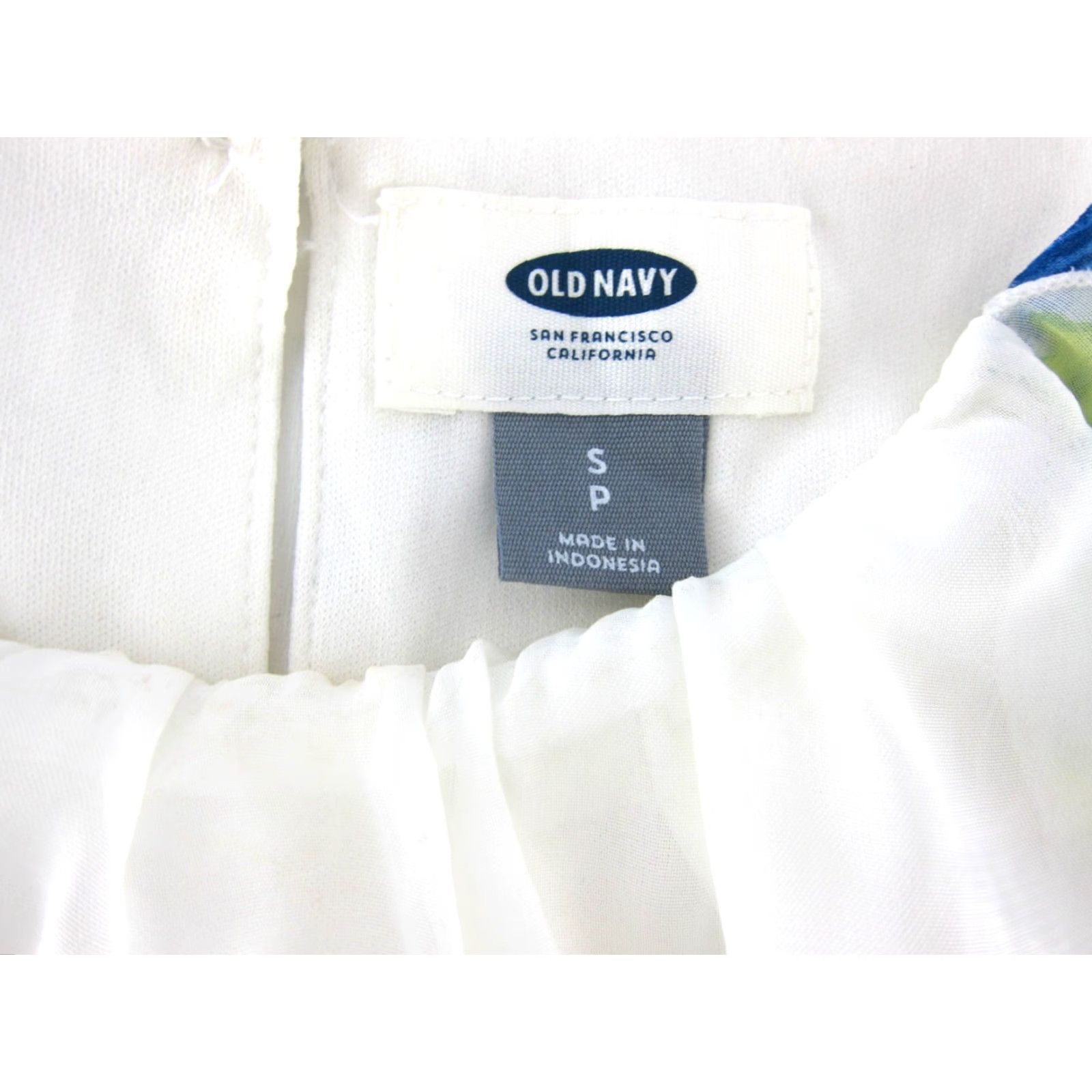 Old Navy Old Navy Maxi Dress S Women Sleeveless Floral Ruffle White Green Blue Colorful Chiffon Polyester Long 56" Shoulder to Bottom Hem Size S / US 4 / IT 40 - 3 Thumbnail