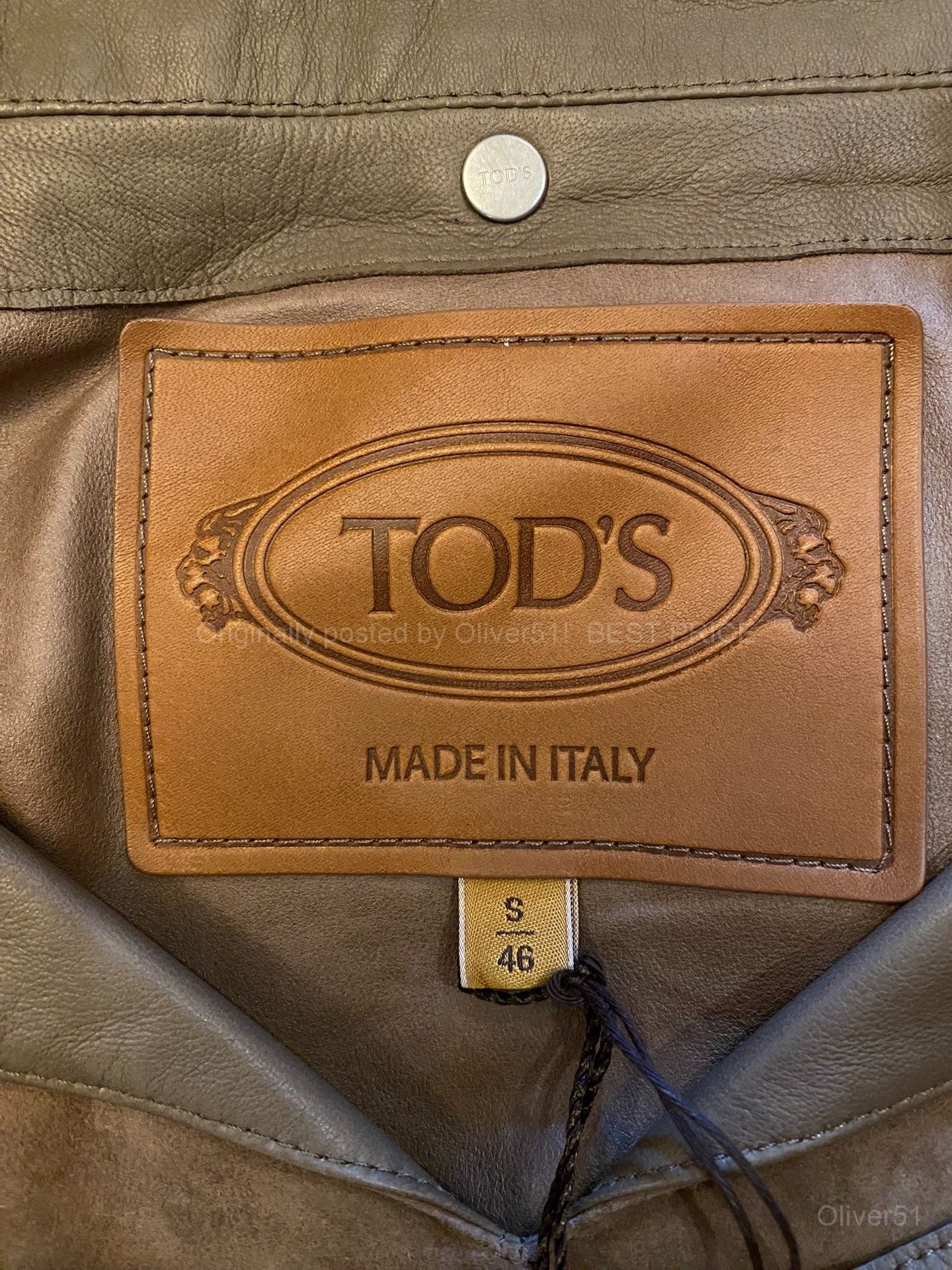 Tod's Tods Hooded Leather Sweatshirt Style Jacket BFAJIJK413 | Grailed