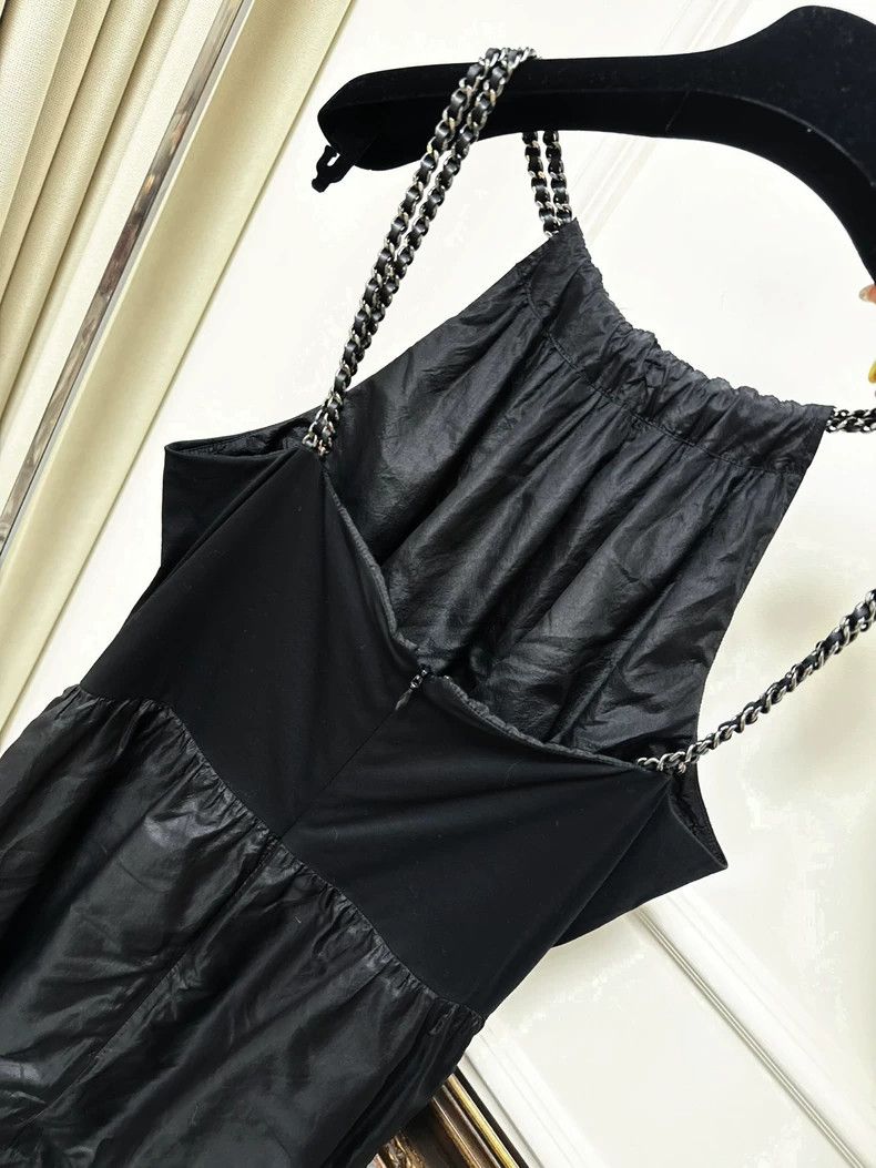 Chanel Chanel 19p black chain shoulder strap suspender halter dre Size XS / US 0-2 / IT 36-38 - 2 Thumbnail
