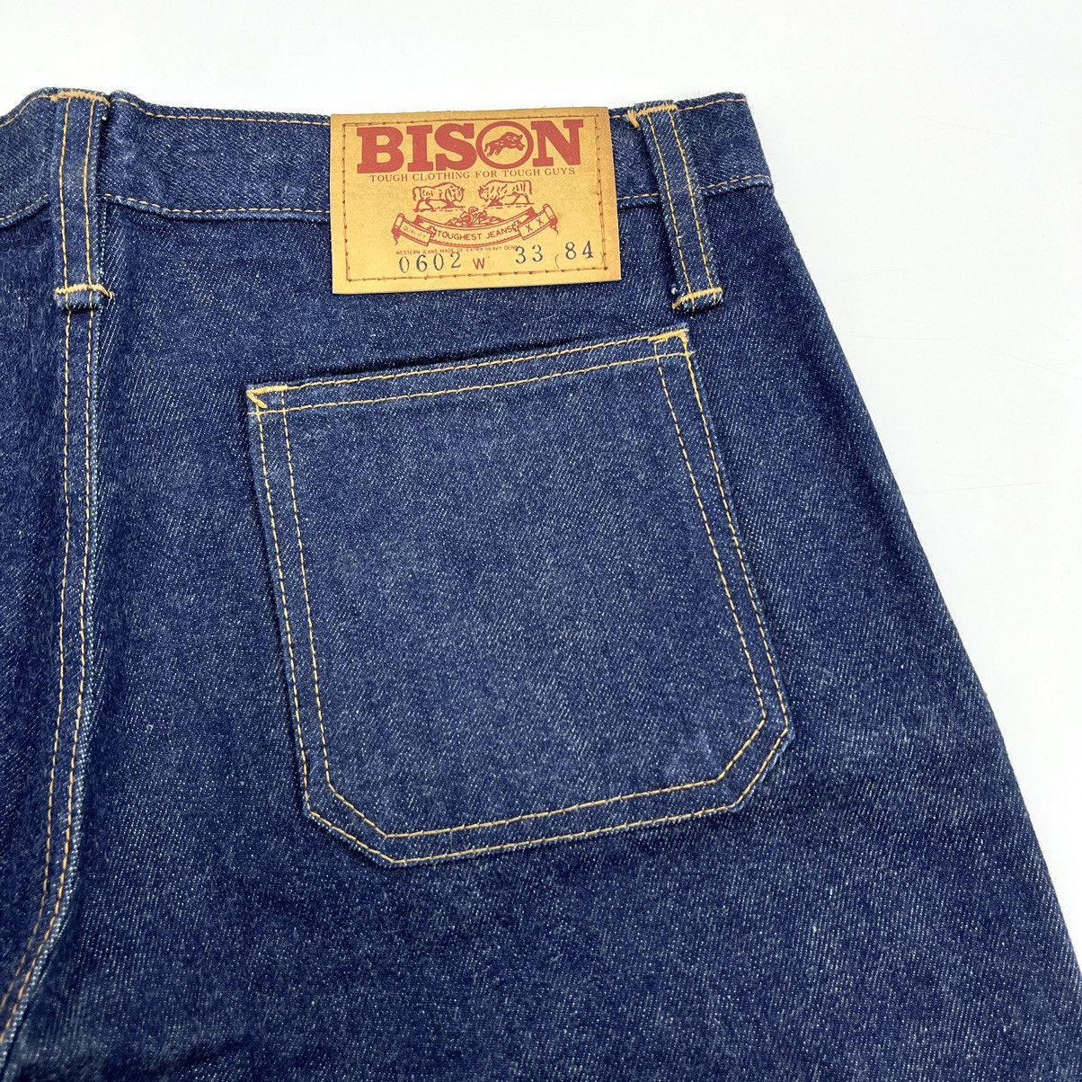 If Six Was Nine × Japanese Brand × Le Grande Bleu (L.G.B.) Crazy Bison Bell Button Bush Pants Bootcut Flared Jeans Size 33" - 12 Thumbnail