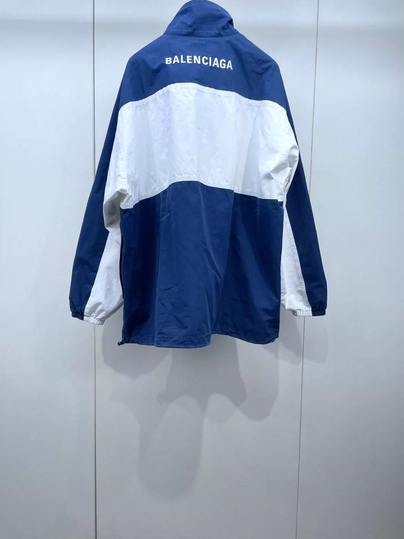 Balenciaga Balenciaga Blue and white embroidered monogram assault jac Size US S / EU 44-46 / 1 - 3 Thumbnail