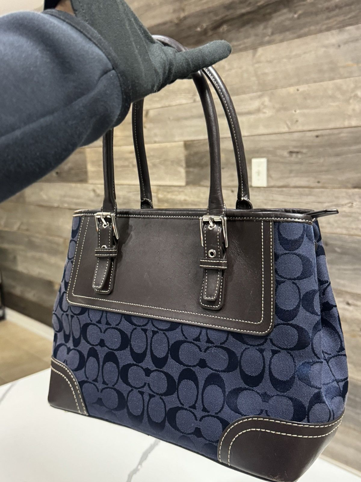 Coach Coach Vintage 2007 Hampton Signature Canvas Satchel Bag Size ONE SIZE - 7 Thumbnail