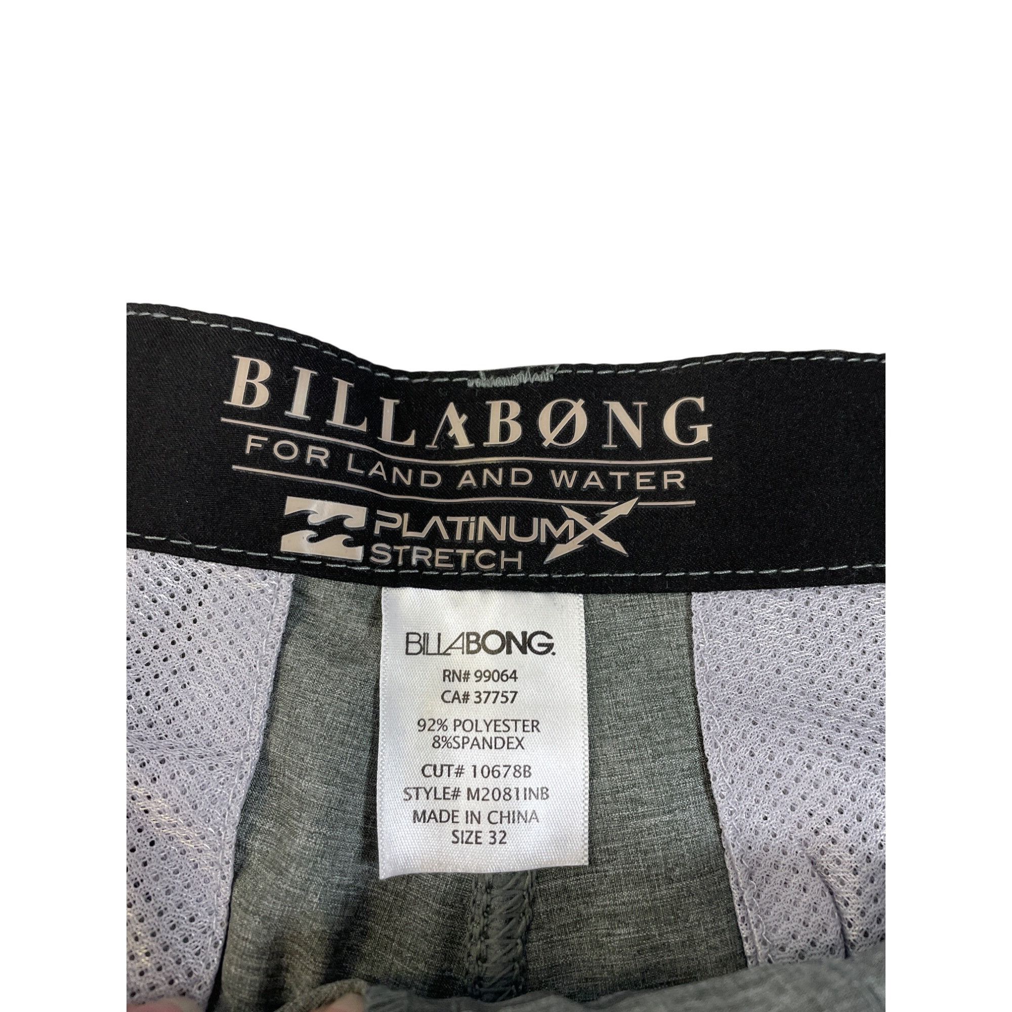 Billabong Billabong Mens submersible X Stretch gray plaid shorts size Size US 32 / EU 48 - 6 Thumbnail