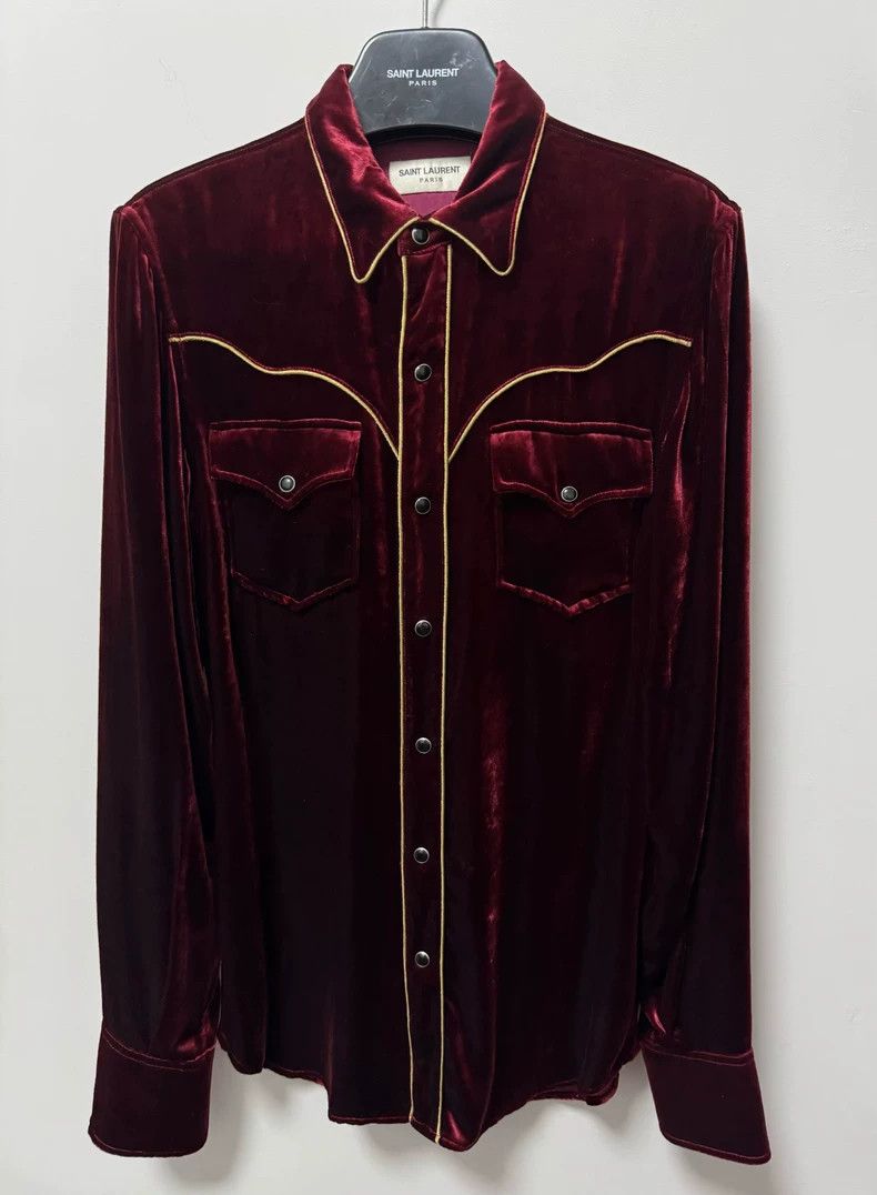 Saint Laurent Paris Saint Laurent Paris 16fw show style palace gold thread red Size US S / EU 44-46 / 1 - 1 Thumbnail