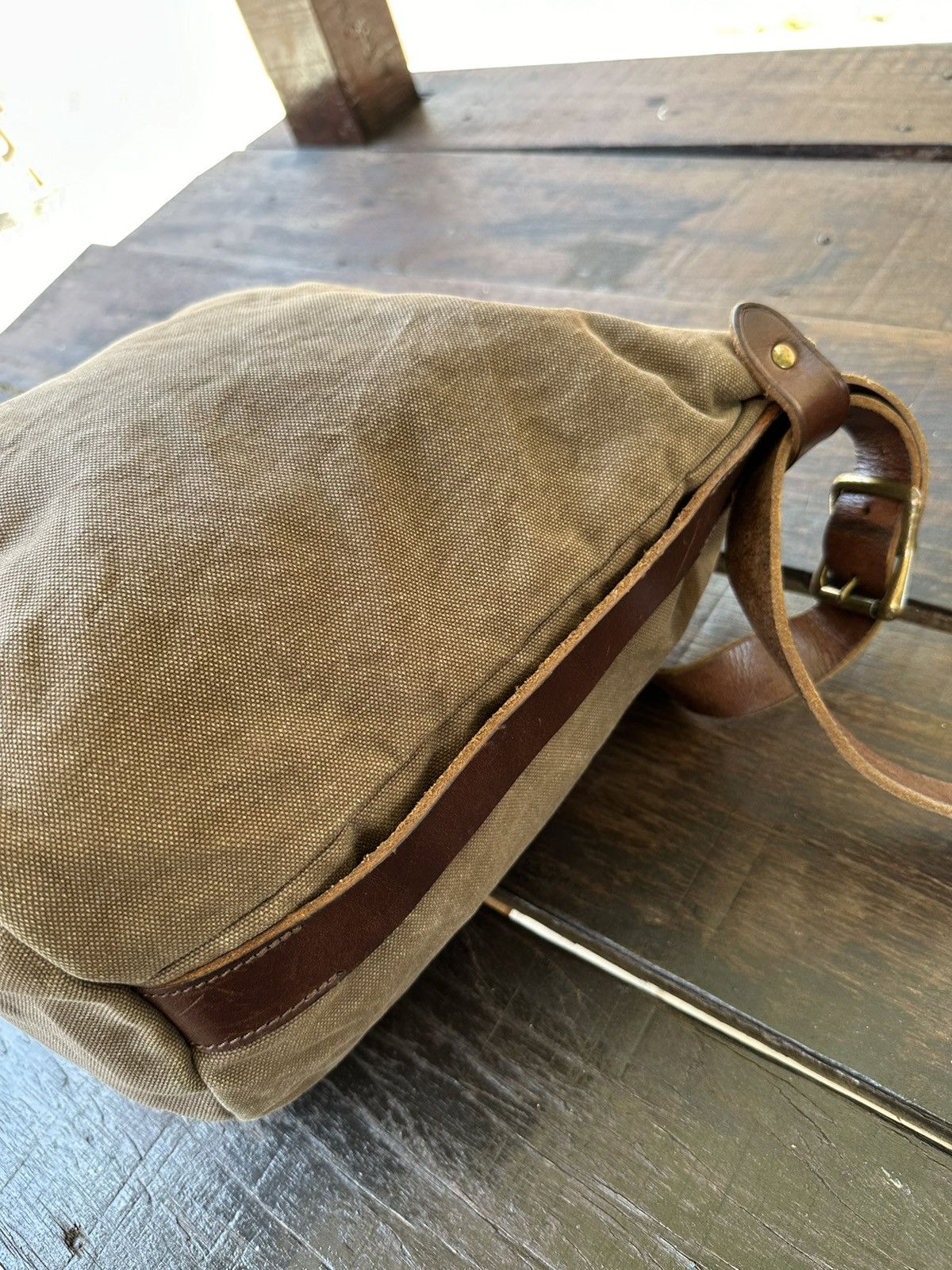 Japanese Brand × Vintage Suolo Japan Canvas Leather Tote Bag Size ONE SIZE - 7 Thumbnail