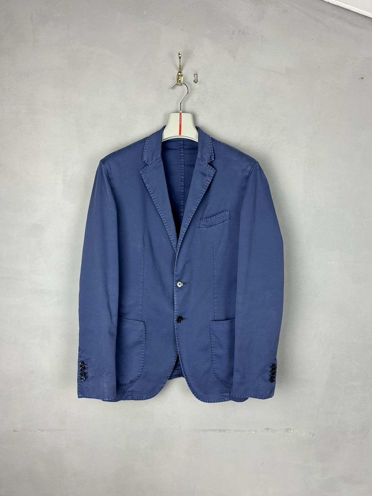 L.B.M. 1911 L.B.M. 1911 Tailored Blue Blazer 52R Italy Mens Cotton Size 52R - 1 Thumbnail