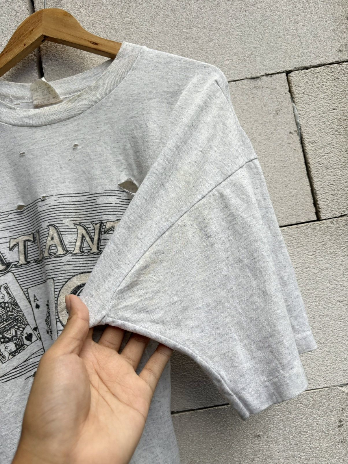 Vintage Thrashed Distressed ATLANTIC CITY T Shirt ERD Size US L / EU 52-54 / 3 - 8 Thumbnail