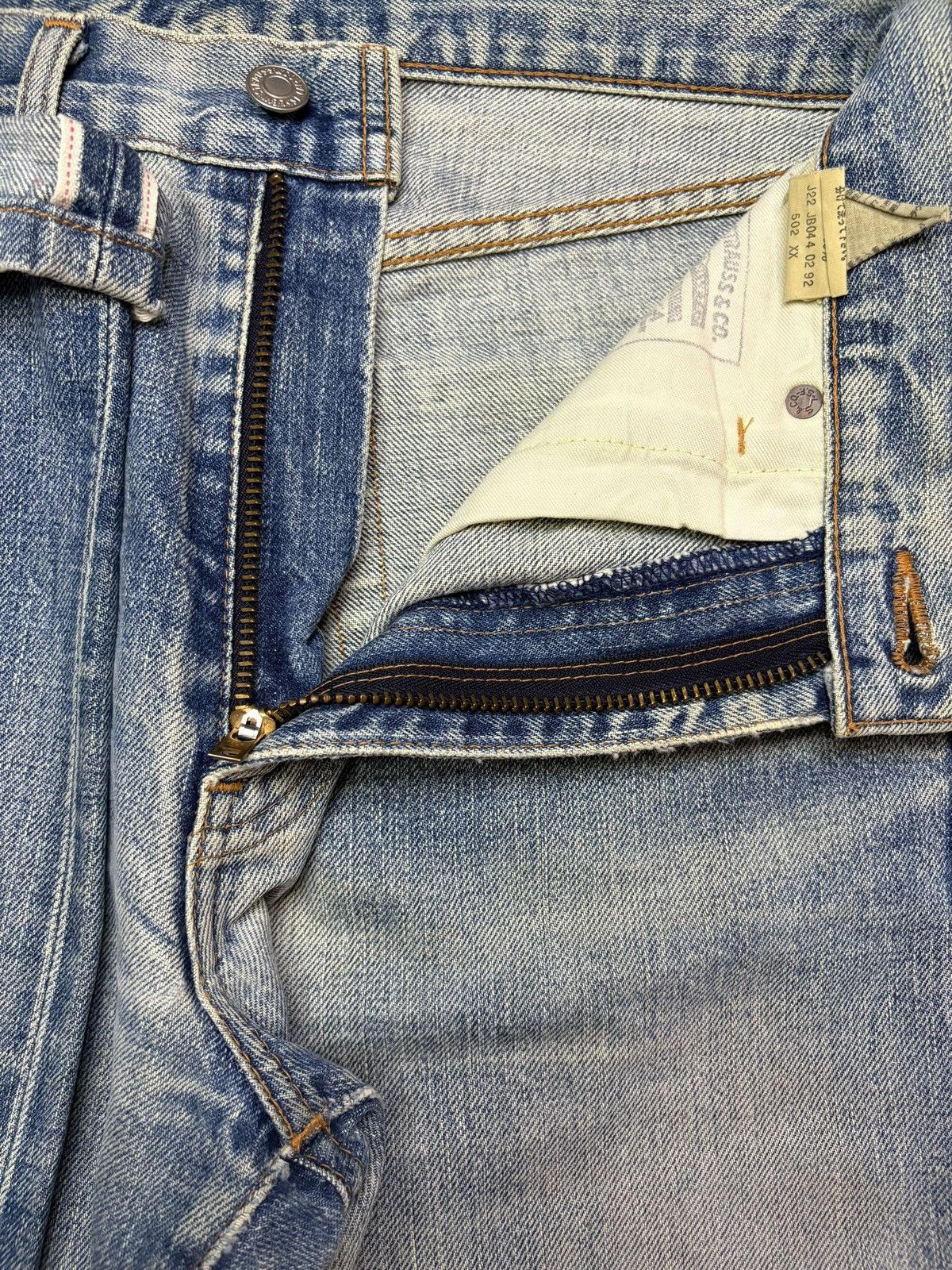 Levi's Vintage 90s Levis 502XX Selvedge Big E Mud Wash Loose Jeans Size US 29 - 10 Thumbnail