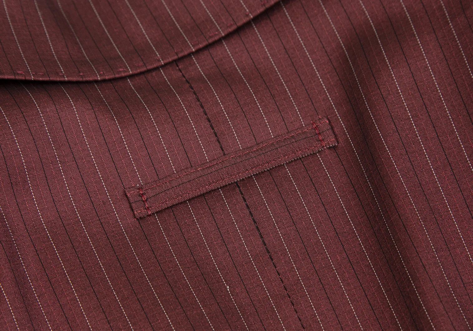 Jean Paul Gaultier Stretch Stripe Power Shoulder Jacket in Red Size 48 Size US M / EU 48-50 / 2 - 12 Thumbnail