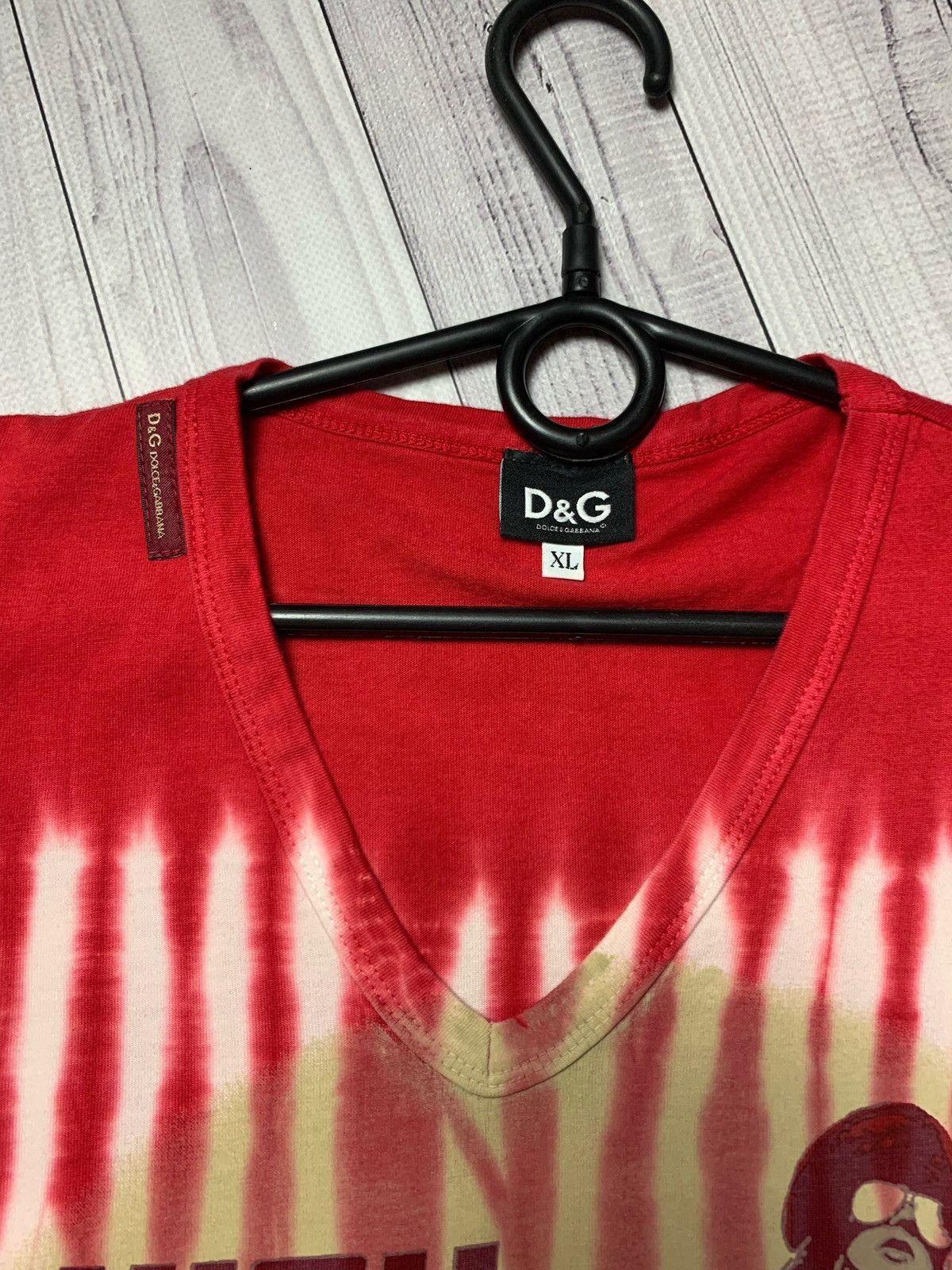 Dolce & Gabbana × Vintage Dolce&gabbana d&g v neck long sleeve sweatshirt Red size L Size US L / EU 52-54 / 3 - 4 Thumbnail