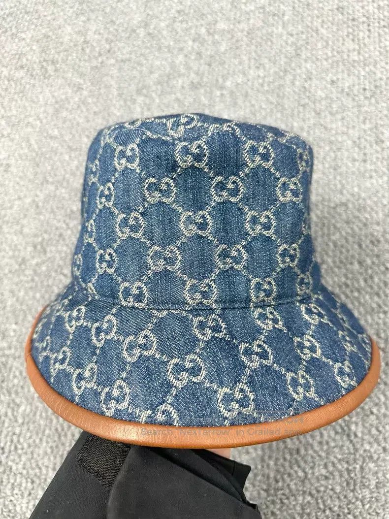 Gucci Gucci Size L Blue full-print logo fisherman's hat Size ONE SIZE - 2 Thumbnail
