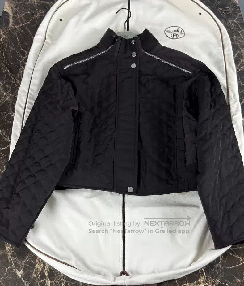Hermes Hermes Women's Dark Brown Quilted Insulated Jacket Size XS / US 0-2 / IT 36-38 - 1 Thumbnail
