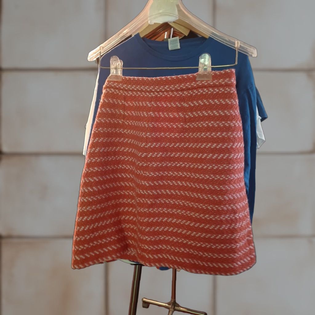 Maje VINTAGE Maje Skirt Women Midi Pink Knit Fabric Bulgaria Size 38 Maxi Buttons Size 26" / US 2 / IT 38 - 1 Thumbnail