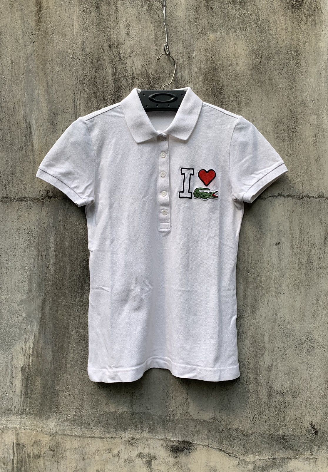 Lacoste Lacoste France White Big Logo Women's Polo Shirts Size S / US 4 / IT 40 - 1 Thumbnail