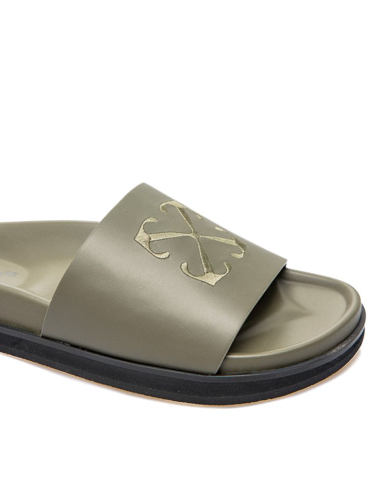 Off-White o1in1s1024 Q:1 / Pool Time Sliders in Military Green Size US 9 / EU 42 - 5 Thumbnail