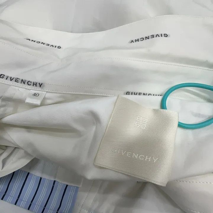 Givenchy Givenchy Givenchy White Logo Printed Long Sleeve Shirt -25 Size US M / EU 48-50 / 2 - 2 Thumbnail