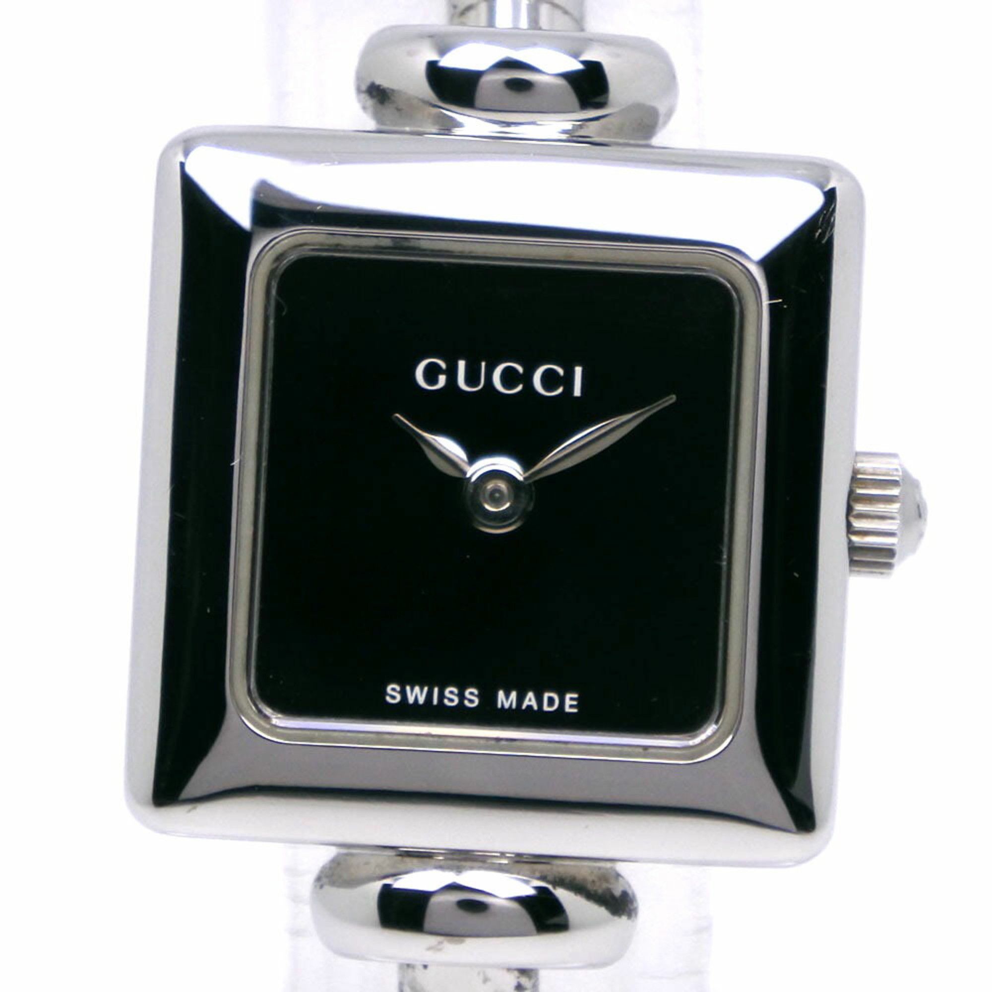 Gucci Gucci Watch 1900L Stainless Steel Quartz Analog Display Black Dial Women's Size ONE SIZE - 1 Thumbnail