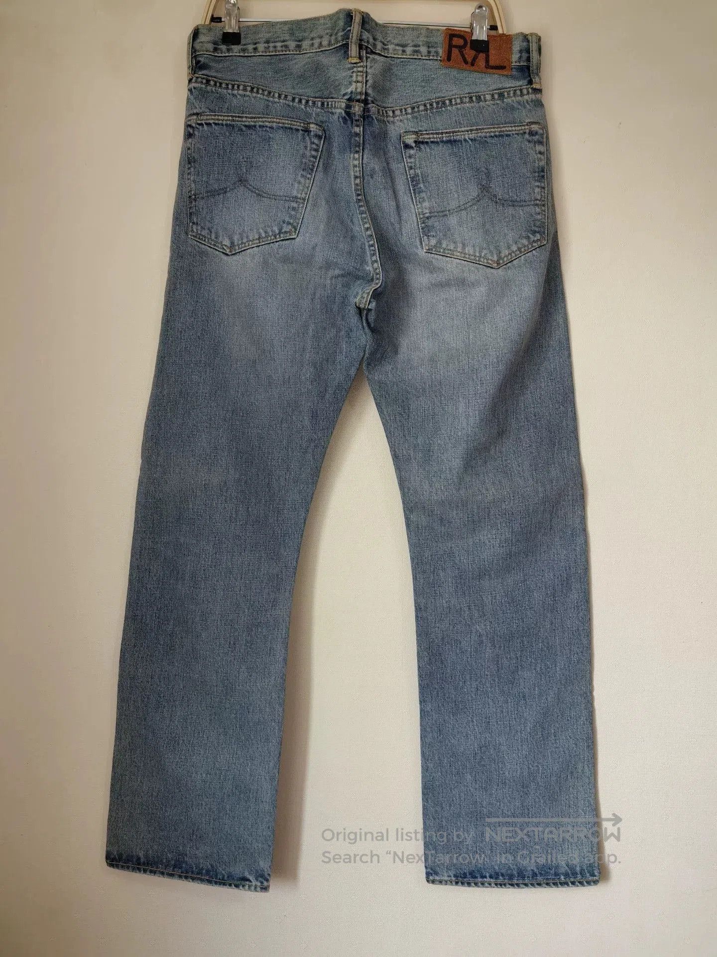 RRL Ralph Lauren classic straight leg ice blue jeans. Size US 32 / EU 48 - 3 Thumbnail