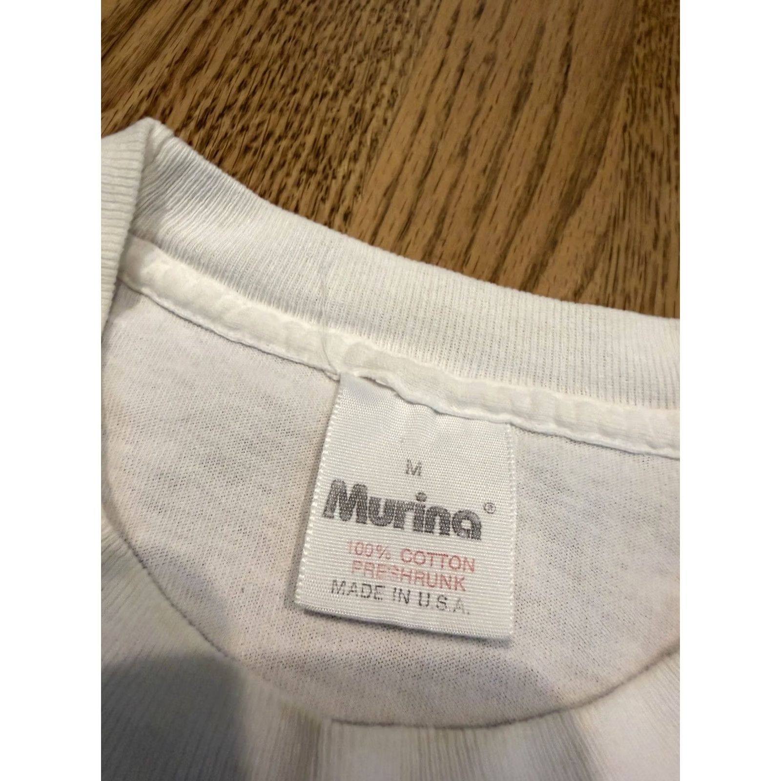 Alife VINTAGE Murina T-Shirt Manatee 90s Graphic Print White Crew Neck Short Sleeve M Mens Womens Unisex Adults Small Fits Size US M / EU 48-50 / 2 - 2 Thumbnail