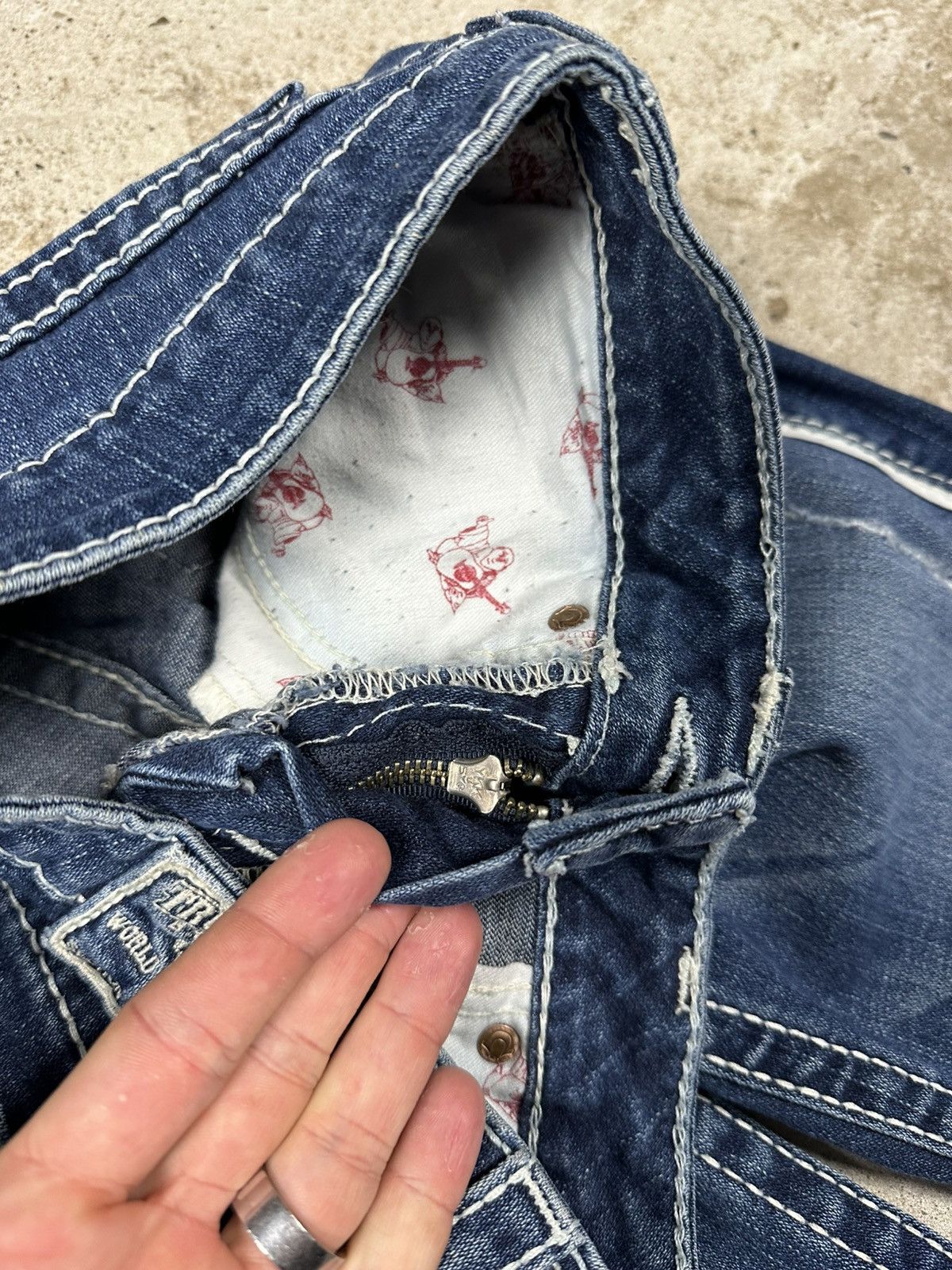 True Religion × Vintage Vintage Y2K True Religion Bobby Big T Flare Denim Pants Jean Size US 27 - 13 Thumbnail