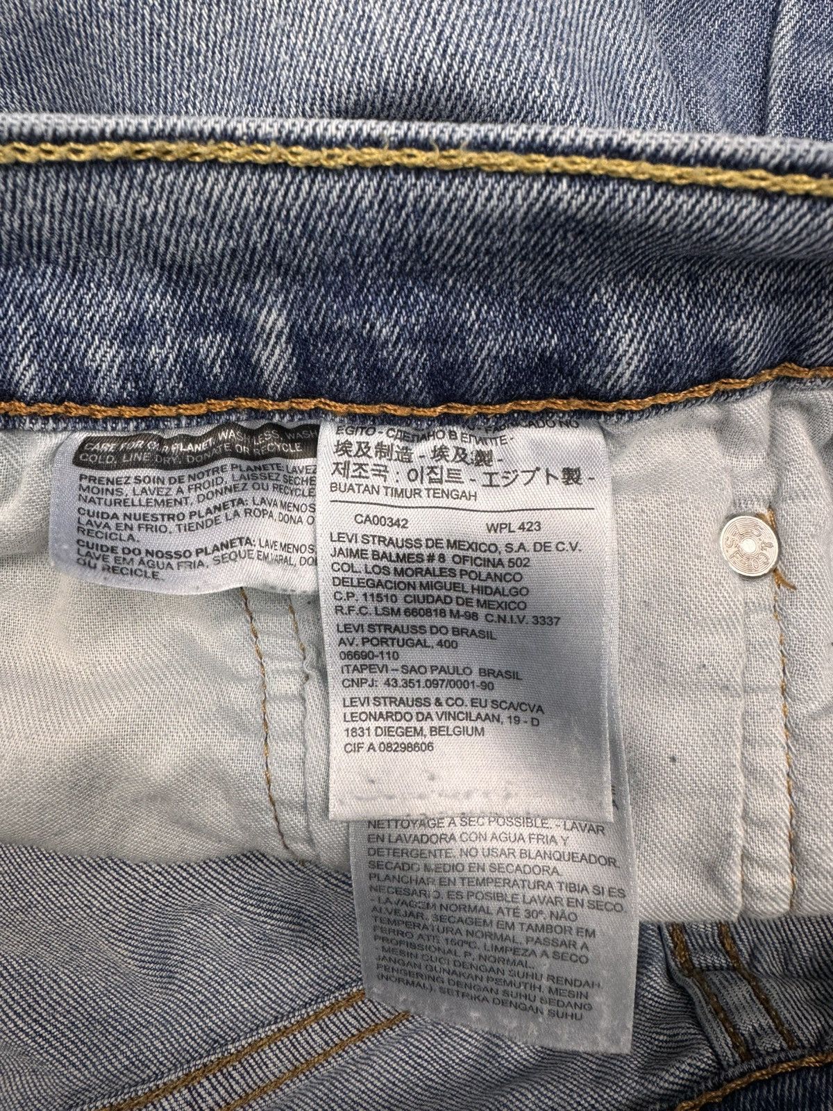 Levi's Levi’s 501 Men Straight Fit Jeans Light Blue Denim Size W33 Size US 33 - 7 Thumbnail