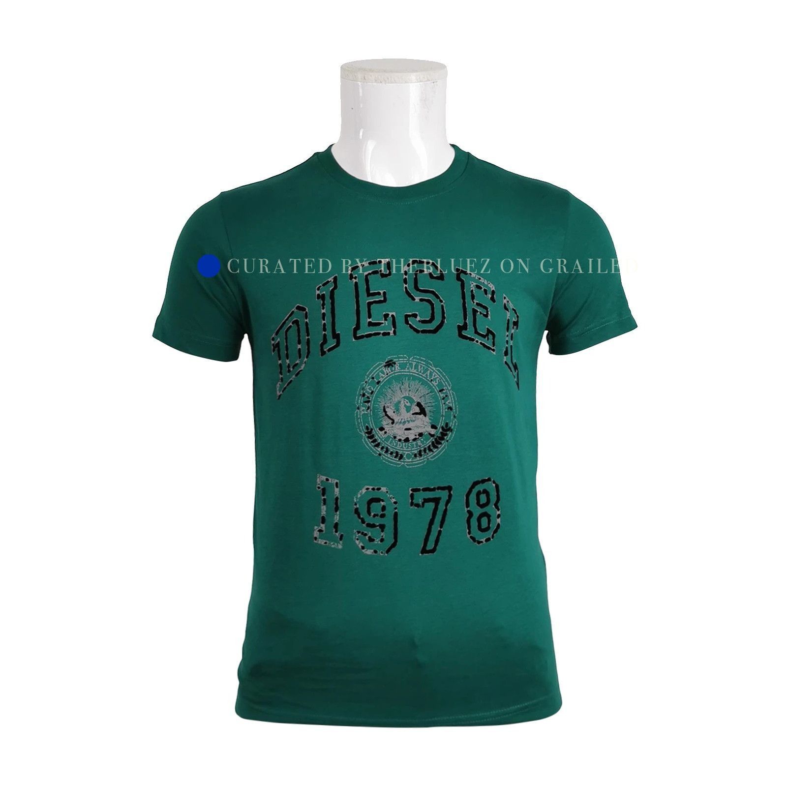 Diesel Flock Print Green Tee in Size XS Size US XS / EU 42 / 0 - 1 Thumbnail