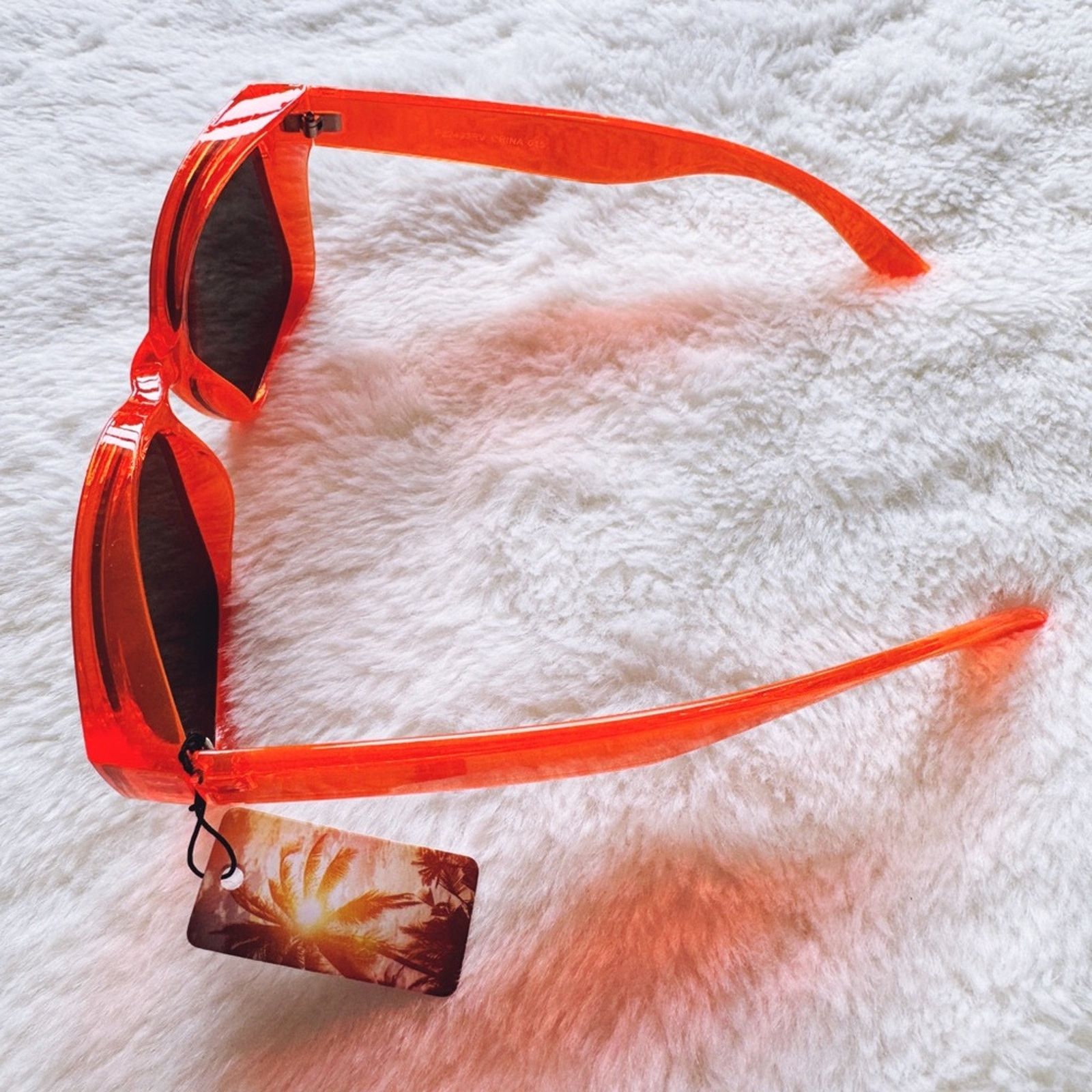 Other Cerise Bright Orange Mirrored Sunglasses Size ONE SIZE - 10 Thumbnail