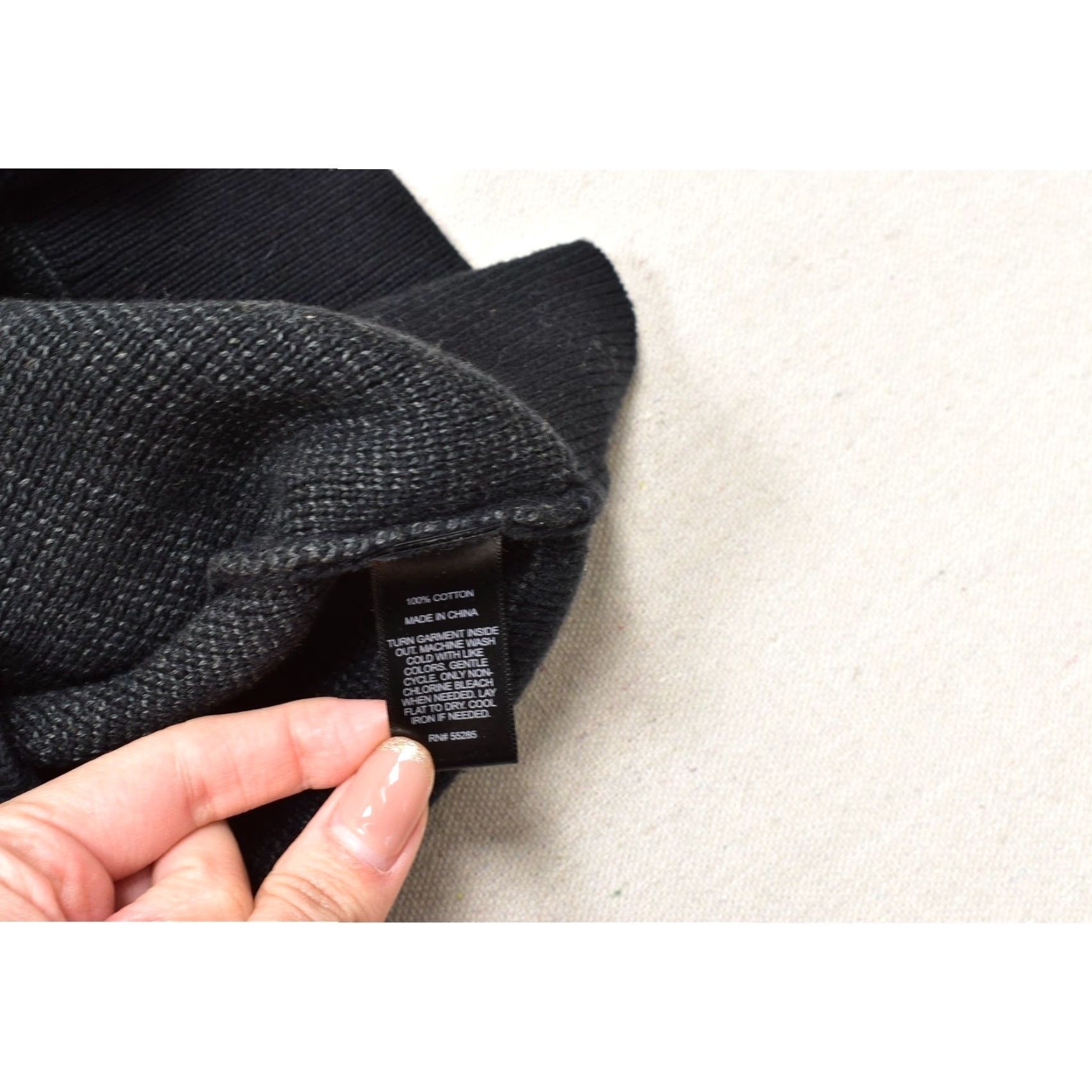 Express Express Sweater Men XXL Black Gray Ombre Shawl Neck 100% Cotton NWT Size US XXL / EU 58 / 5 - 7 Thumbnail